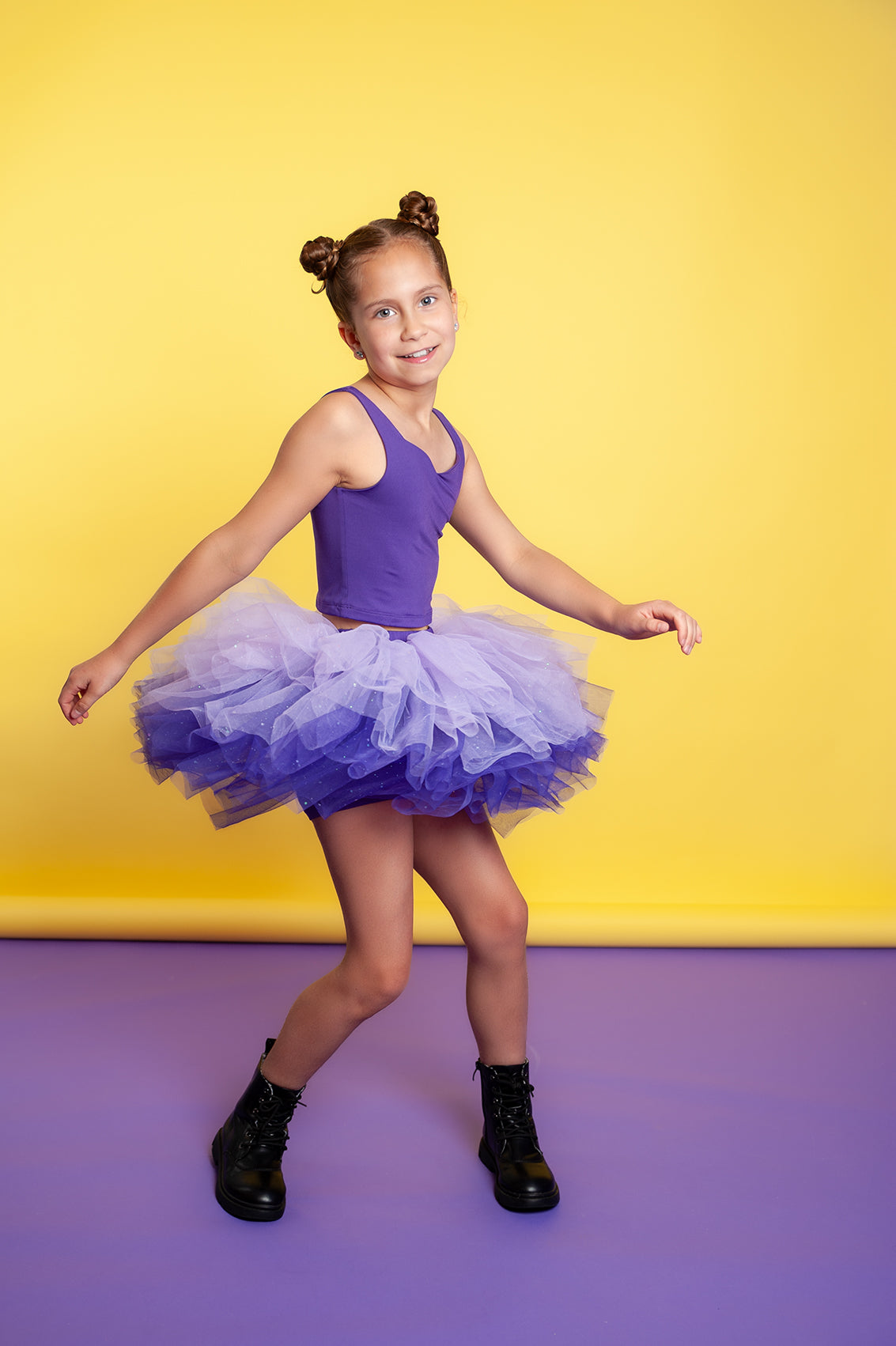 Purple two piece bamboo tutu set