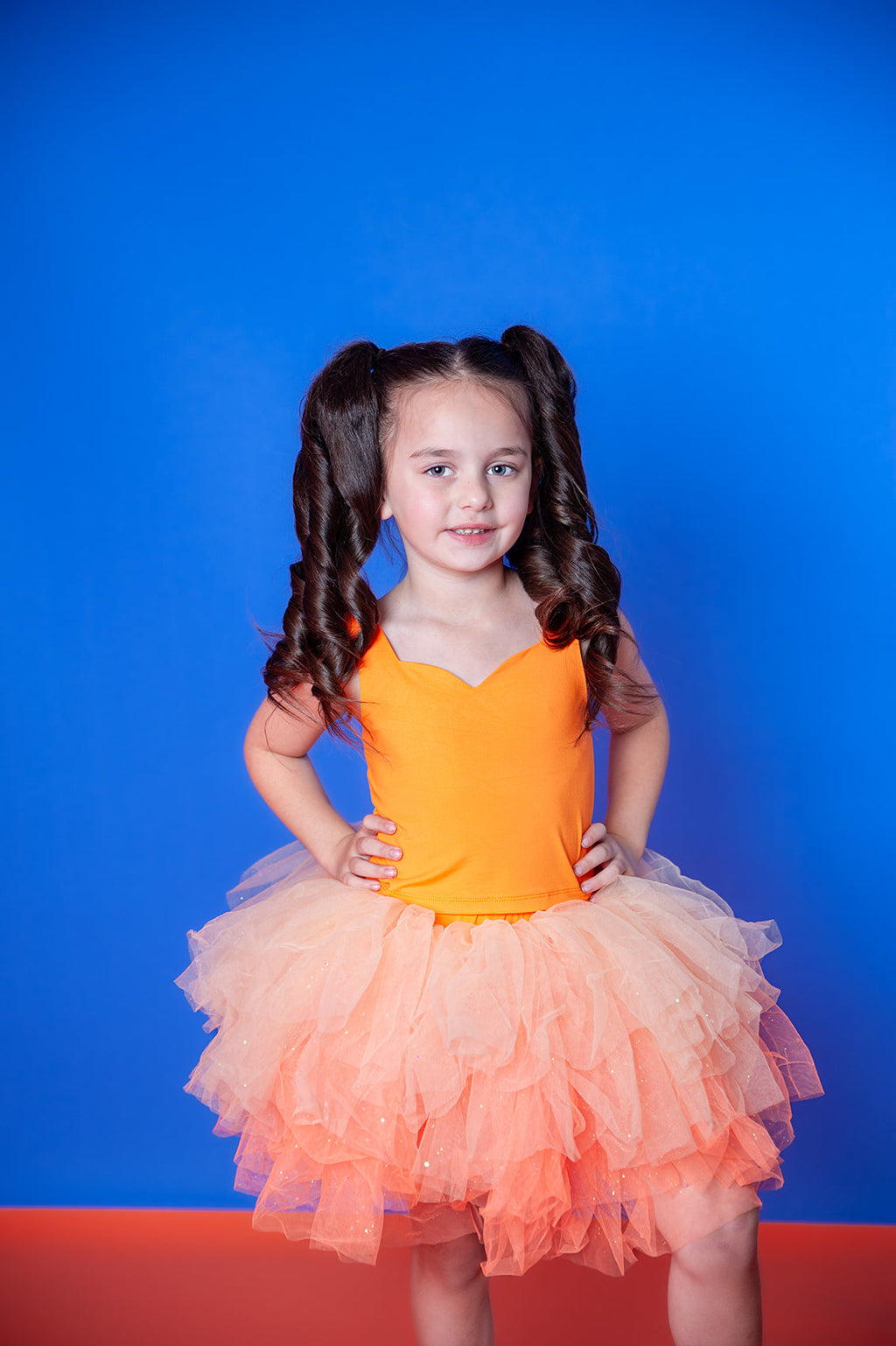 Orange two piece bamboo tutu set