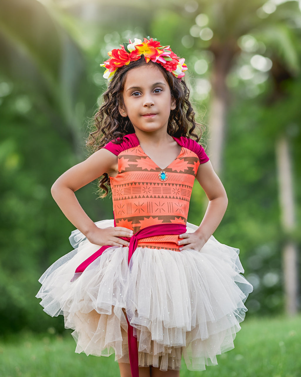 Moana Bamboo tutu set-  NOT READY TO SHIP-