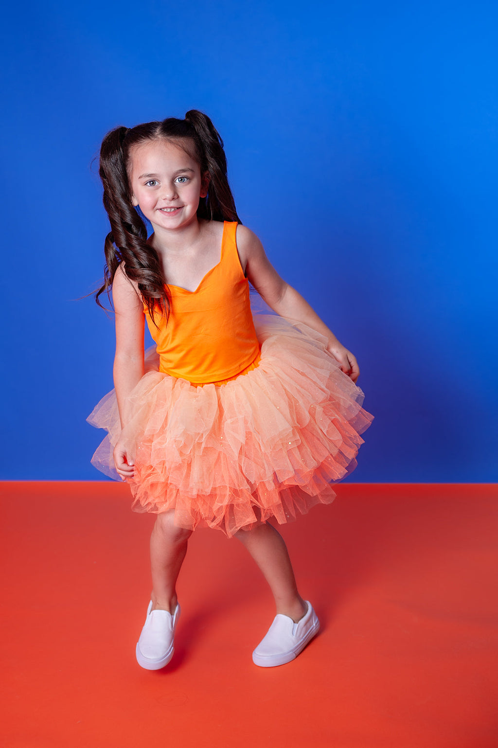 Orange two piece bamboo tutu set