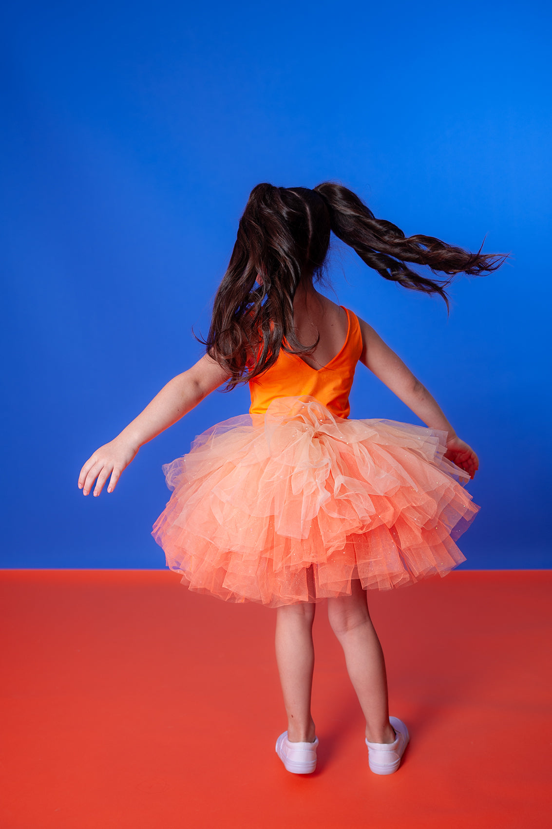 Orange two piece bamboo tutu set