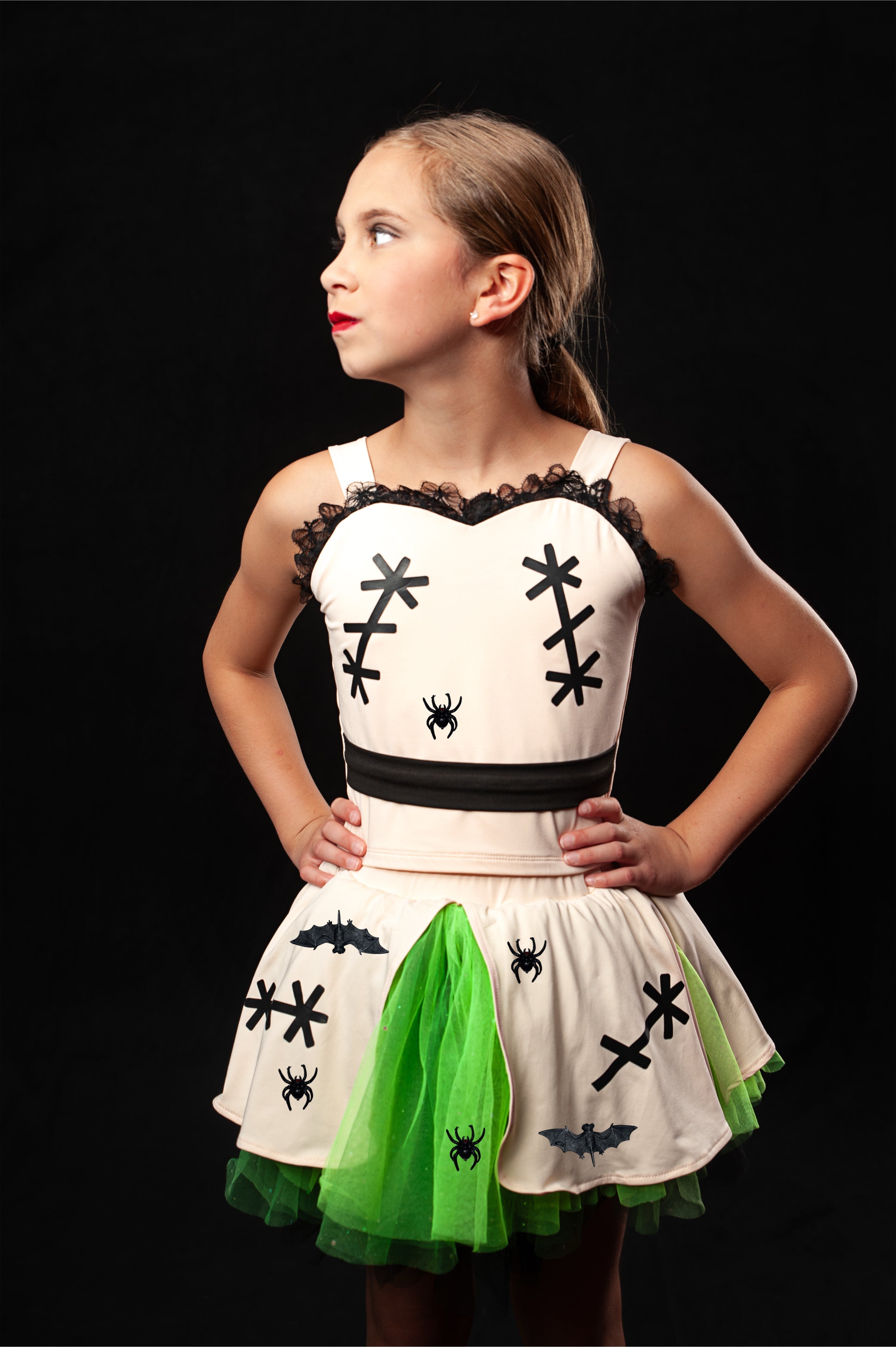 Oggie Boogie man three piece tutu set full coverage (cape included)