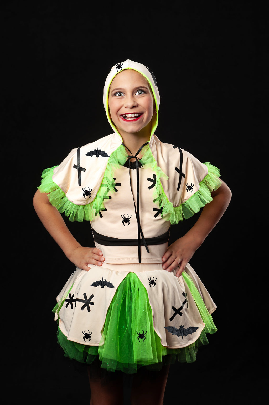 Oggie Boogie man three piece tutu set full coverage (cape included)