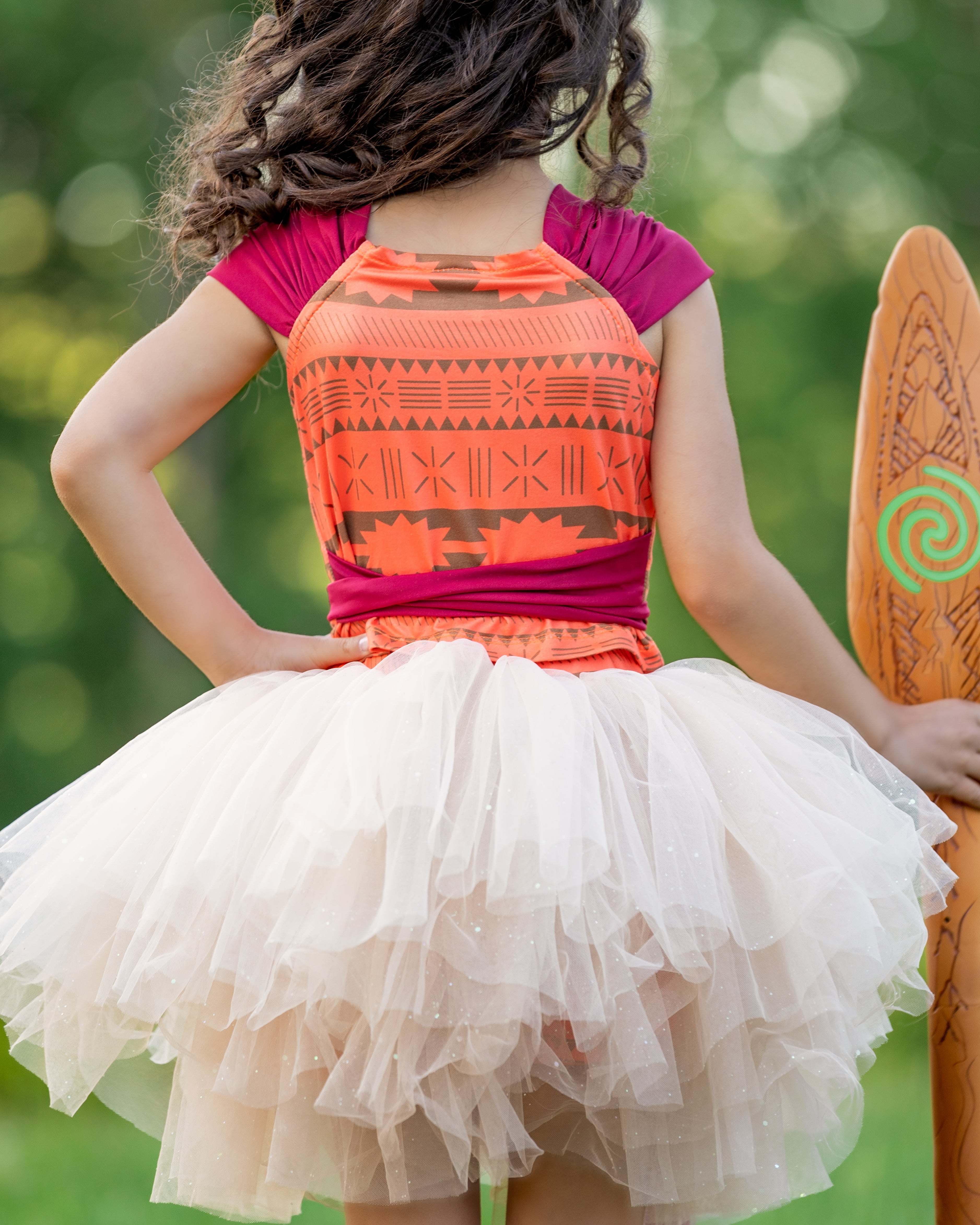 Moana Bamboo tutu set-  NOT READY TO SHIP-