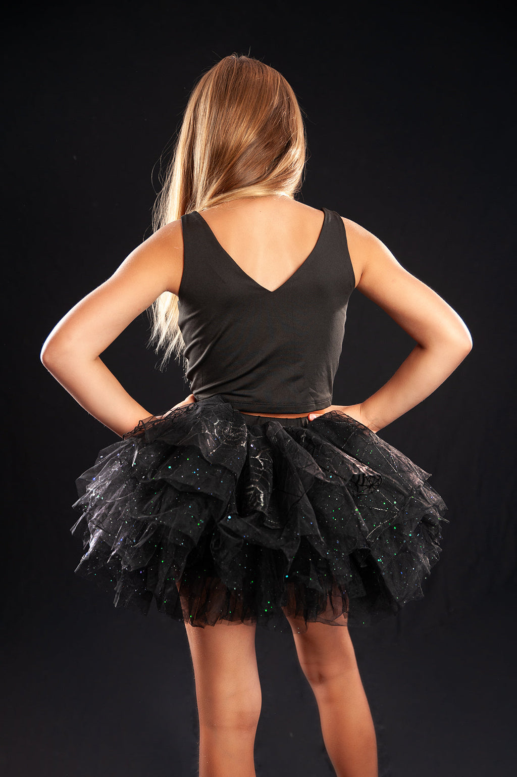 Black spiderweb tutu set 2 piece set
