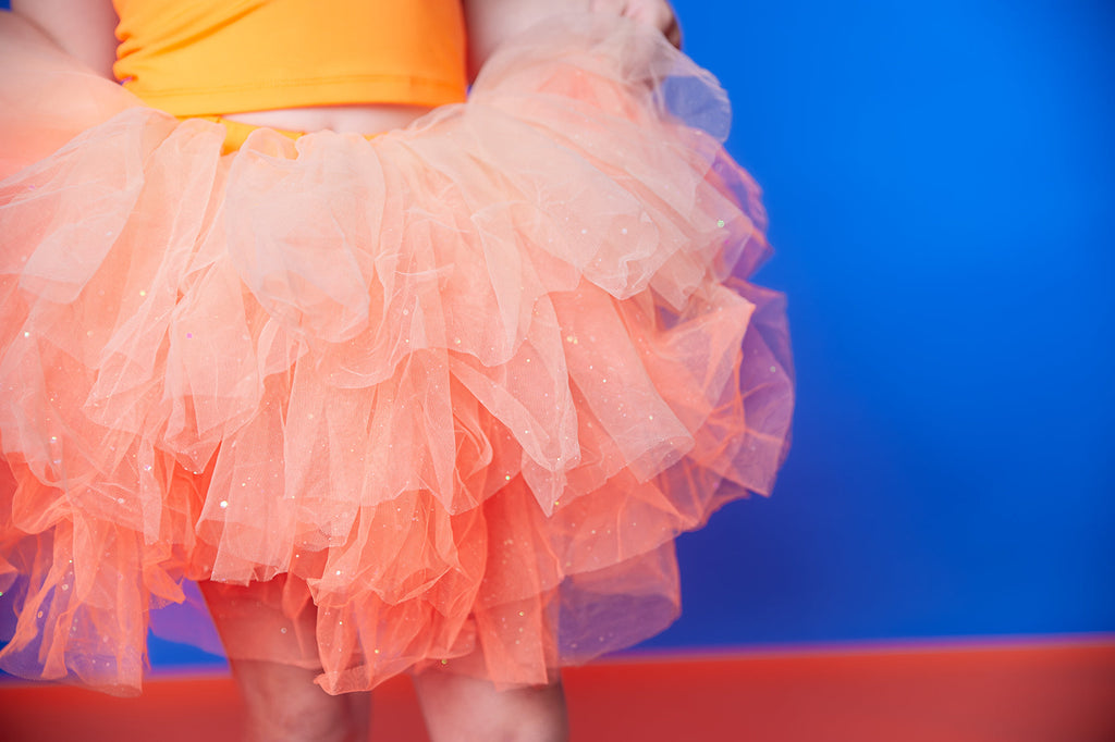 Orange two piece bamboo tutu set