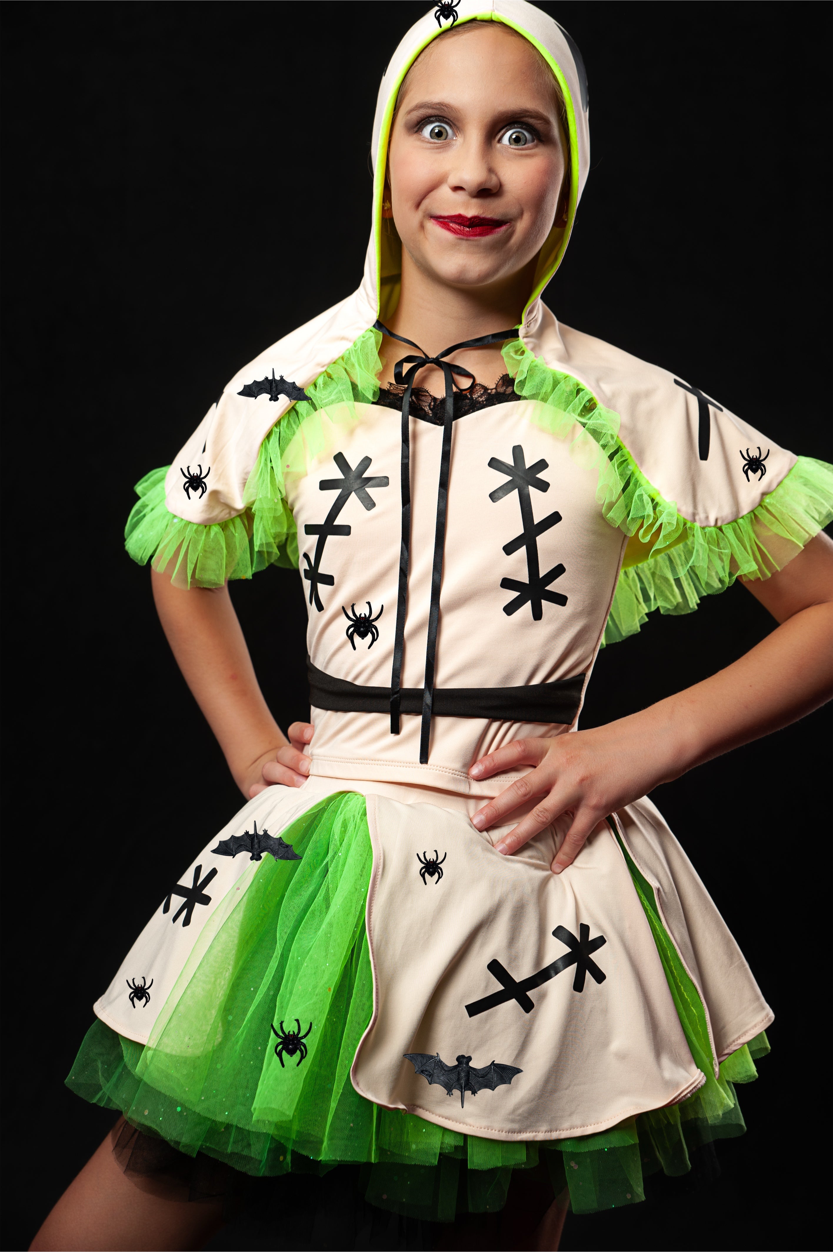 Oggie Boogie man three piece tutu set full coverage (cape included)