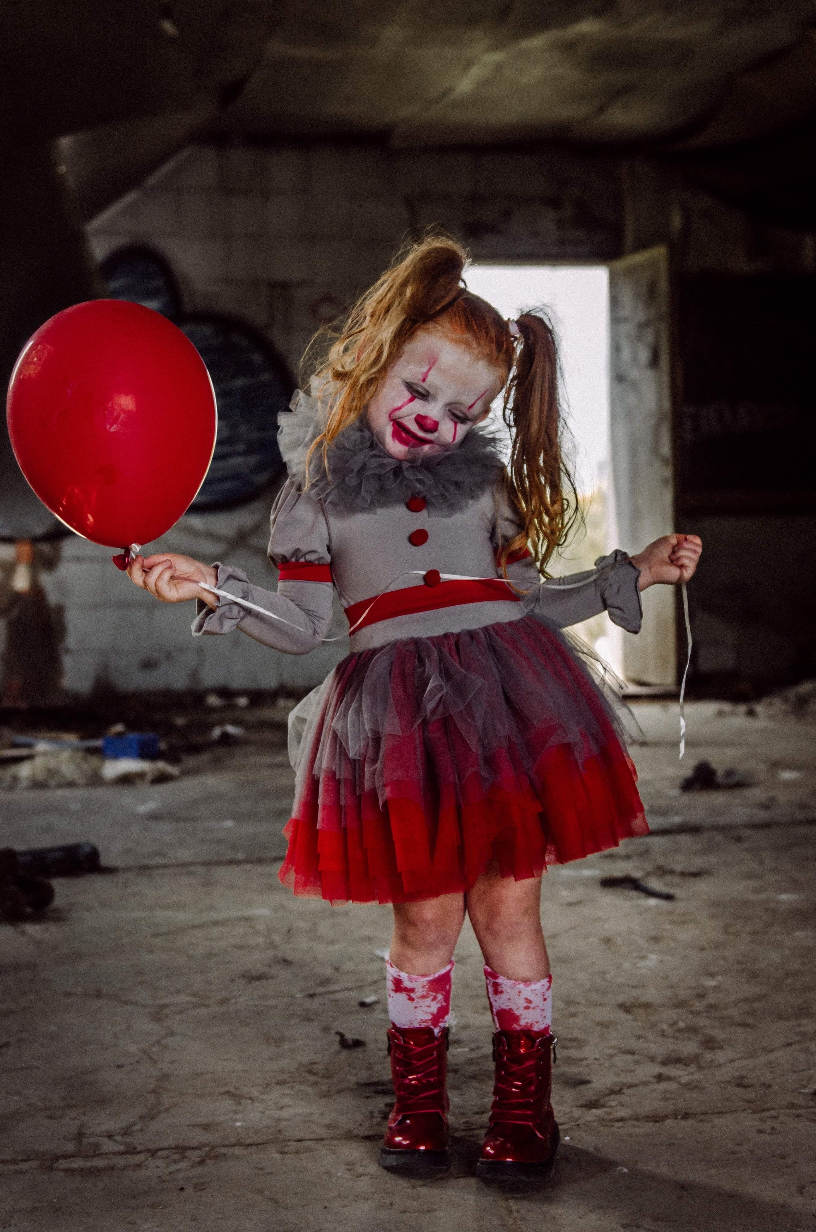 Pennywise it the clown inspired tutu set TWO PIECE FULL COVERAGE TOP