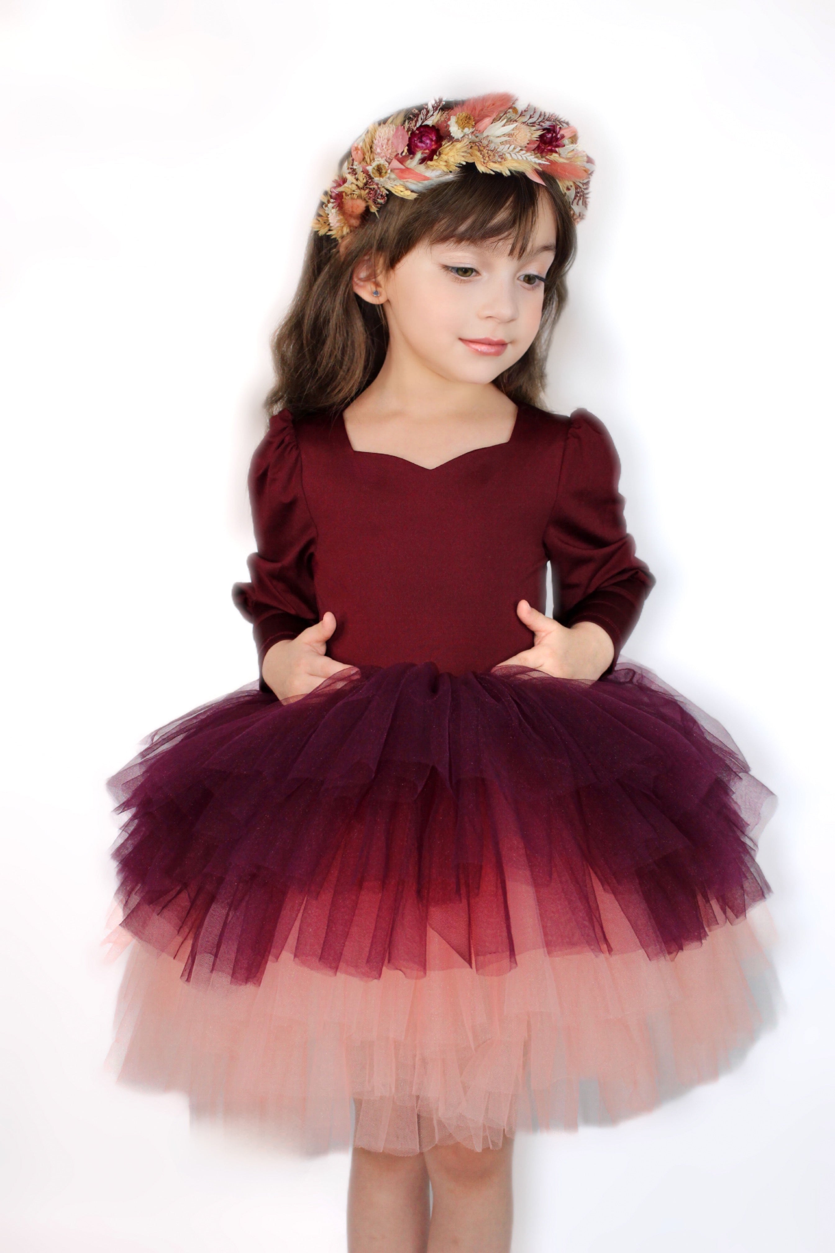plum, pink soft tulle tutu Leo