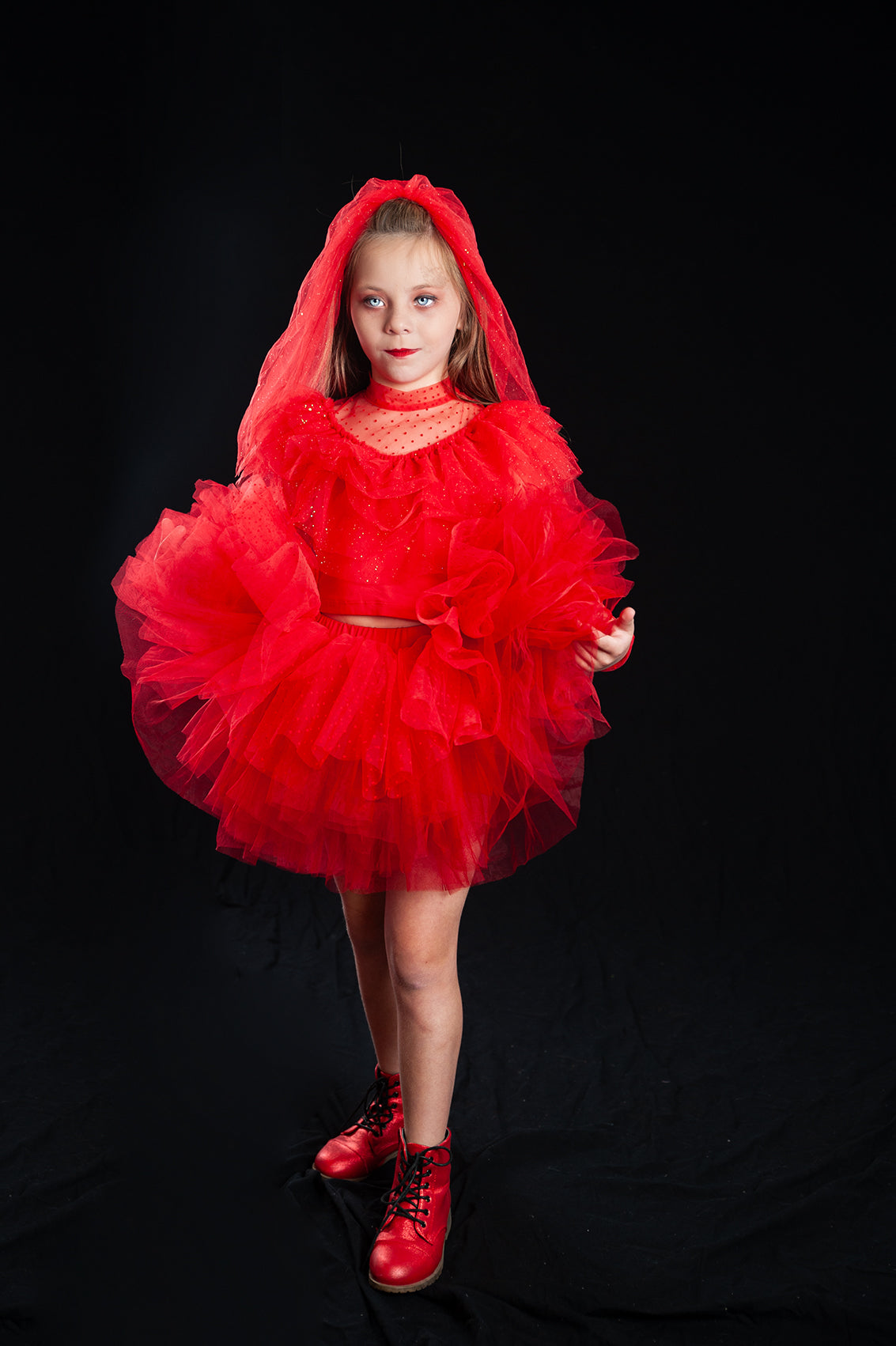 LYDIA BEETLEJUICE BRIDE BAMBOO THREE PIECE WITH VEIL