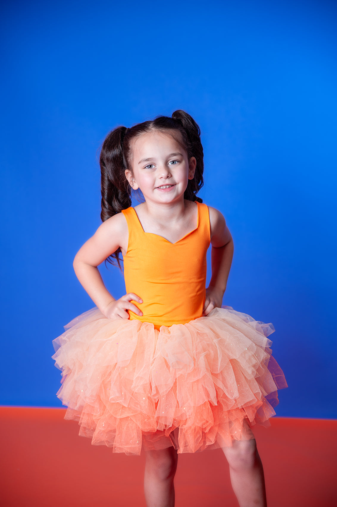Orange two piece bamboo tutu set