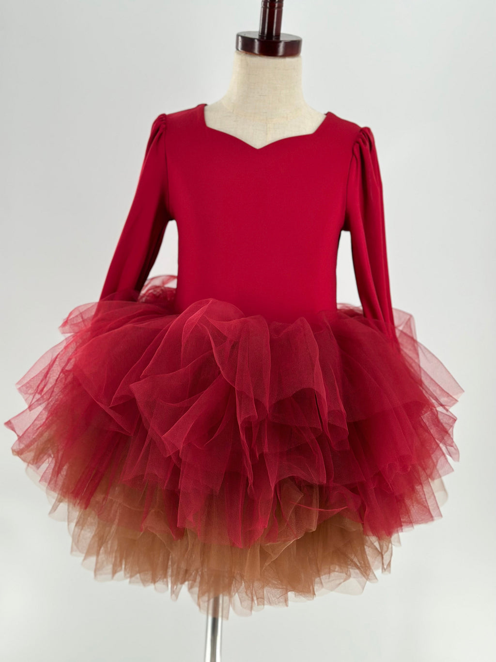 Wine ombré soft tulle tutu Leo one piece