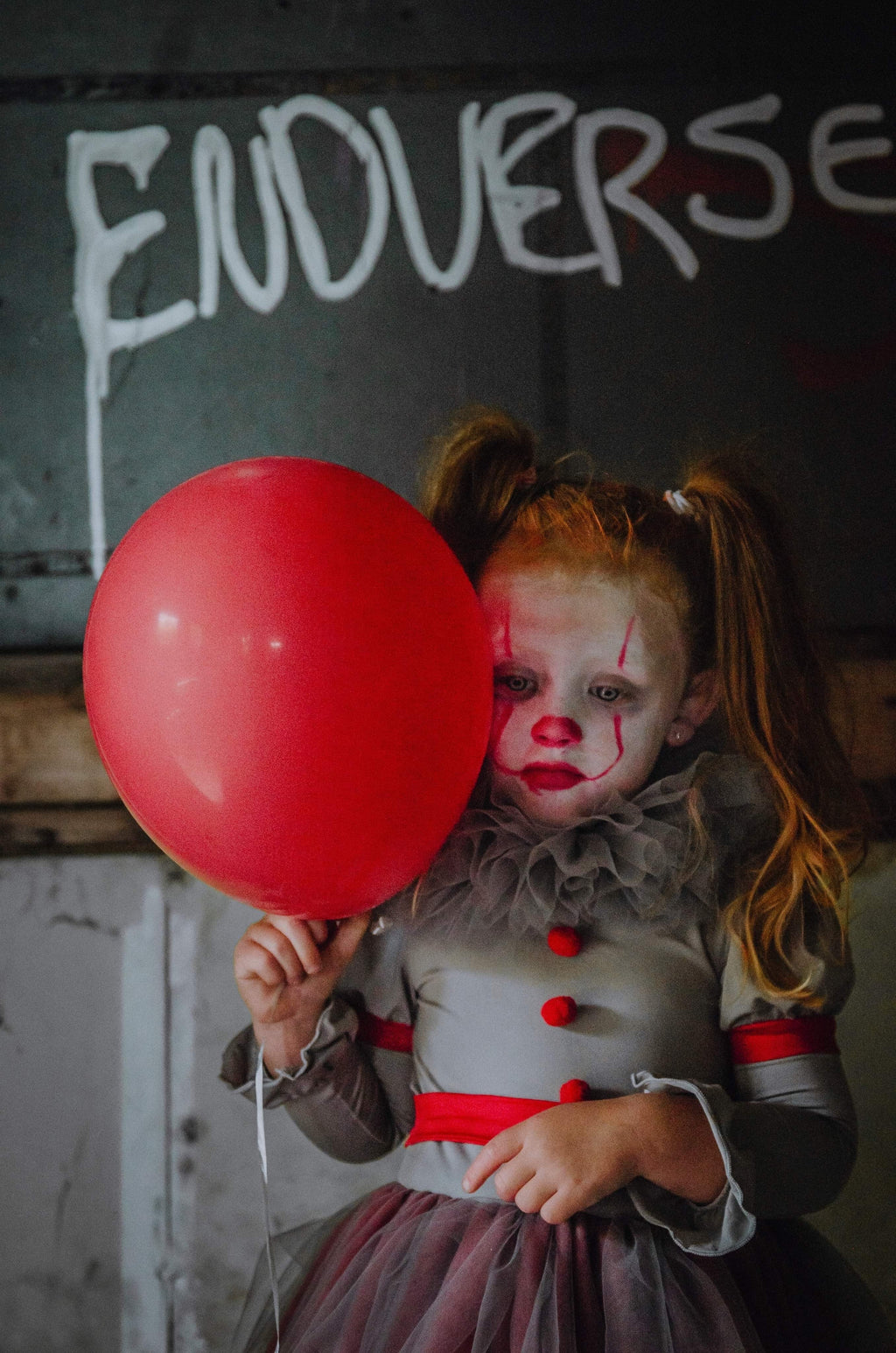 Pennywise it the clown inspired tutu set TWO PIECE FULL COVERAGE TOP
