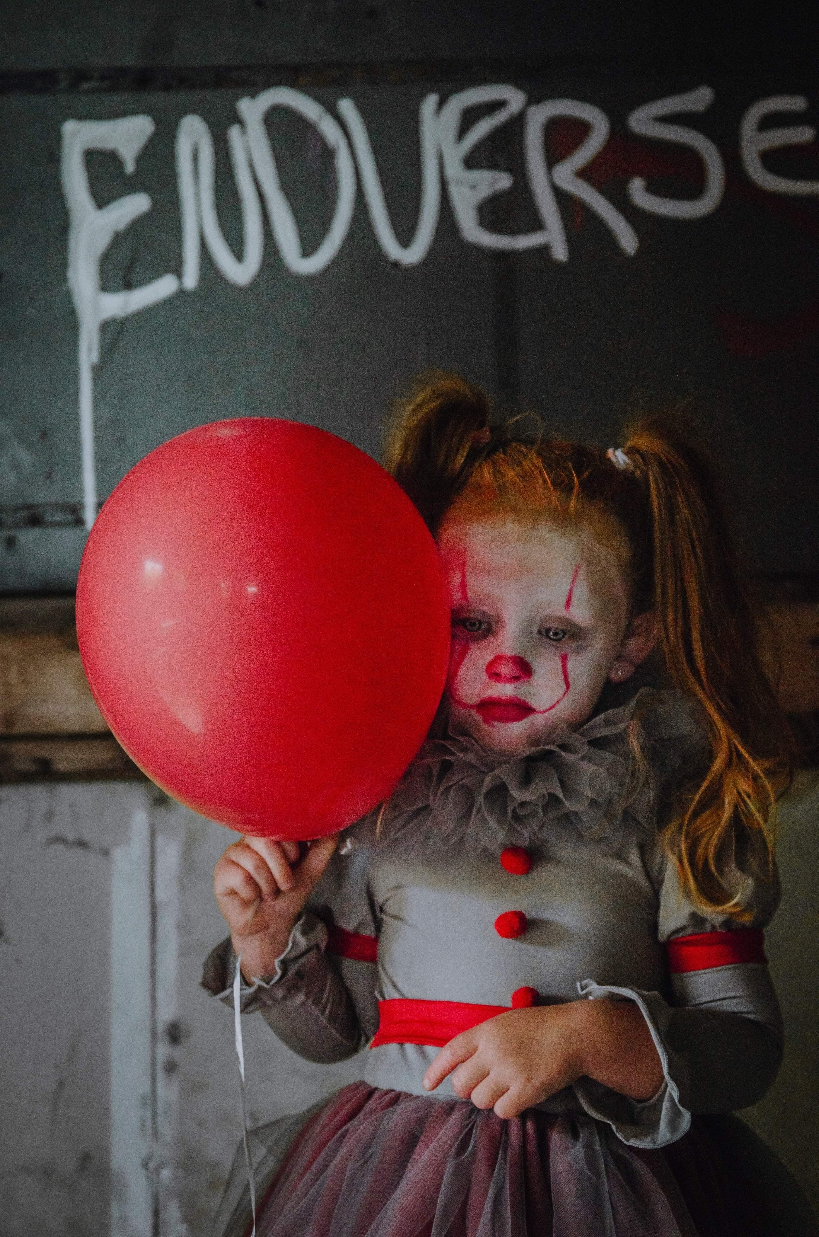 Pennywise it the clown inspired tutu set TWO PIECE FULL COVERAGE TOP