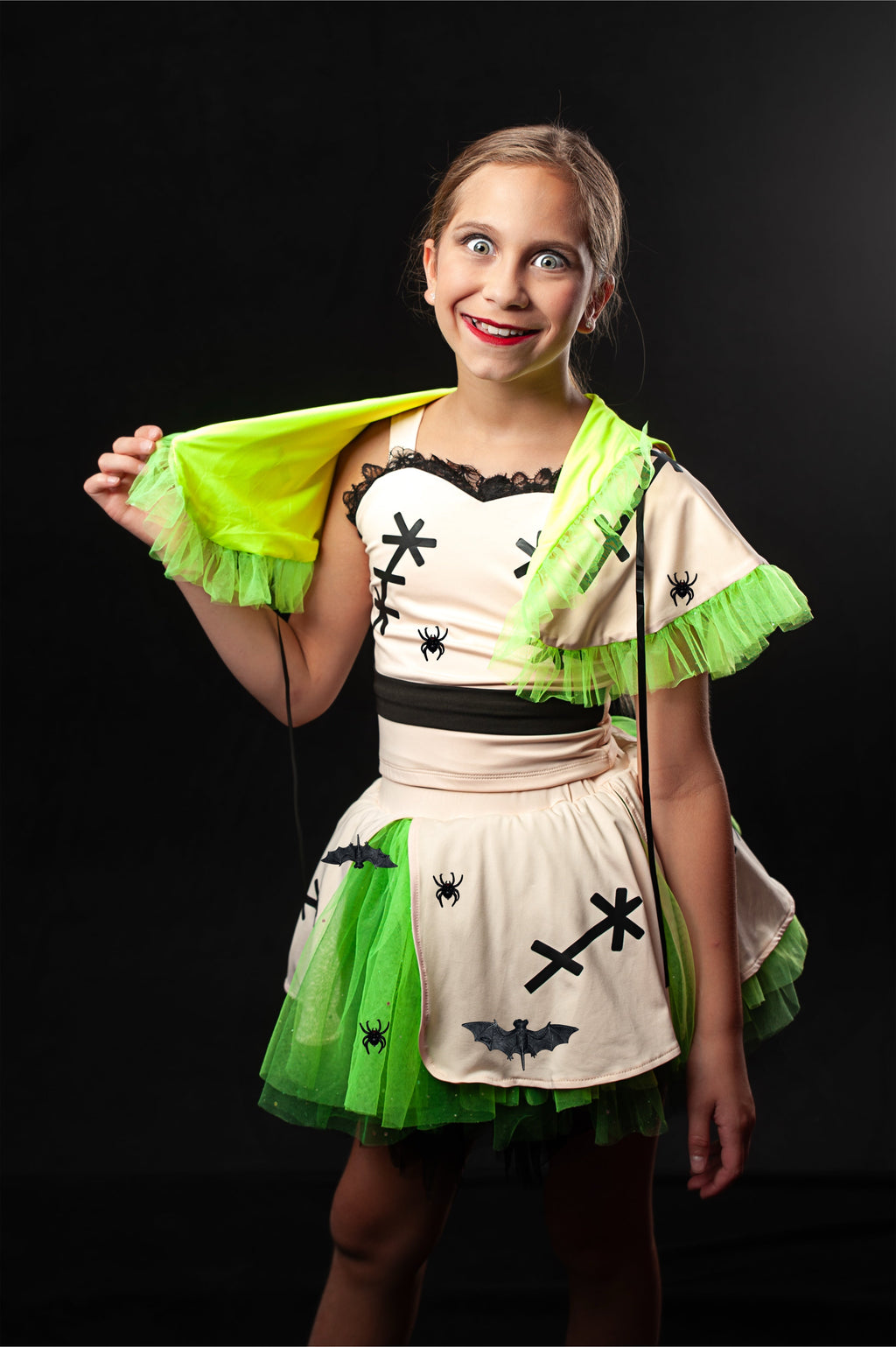 Oggie Boogie man three piece tutu set full coverage (cape included)