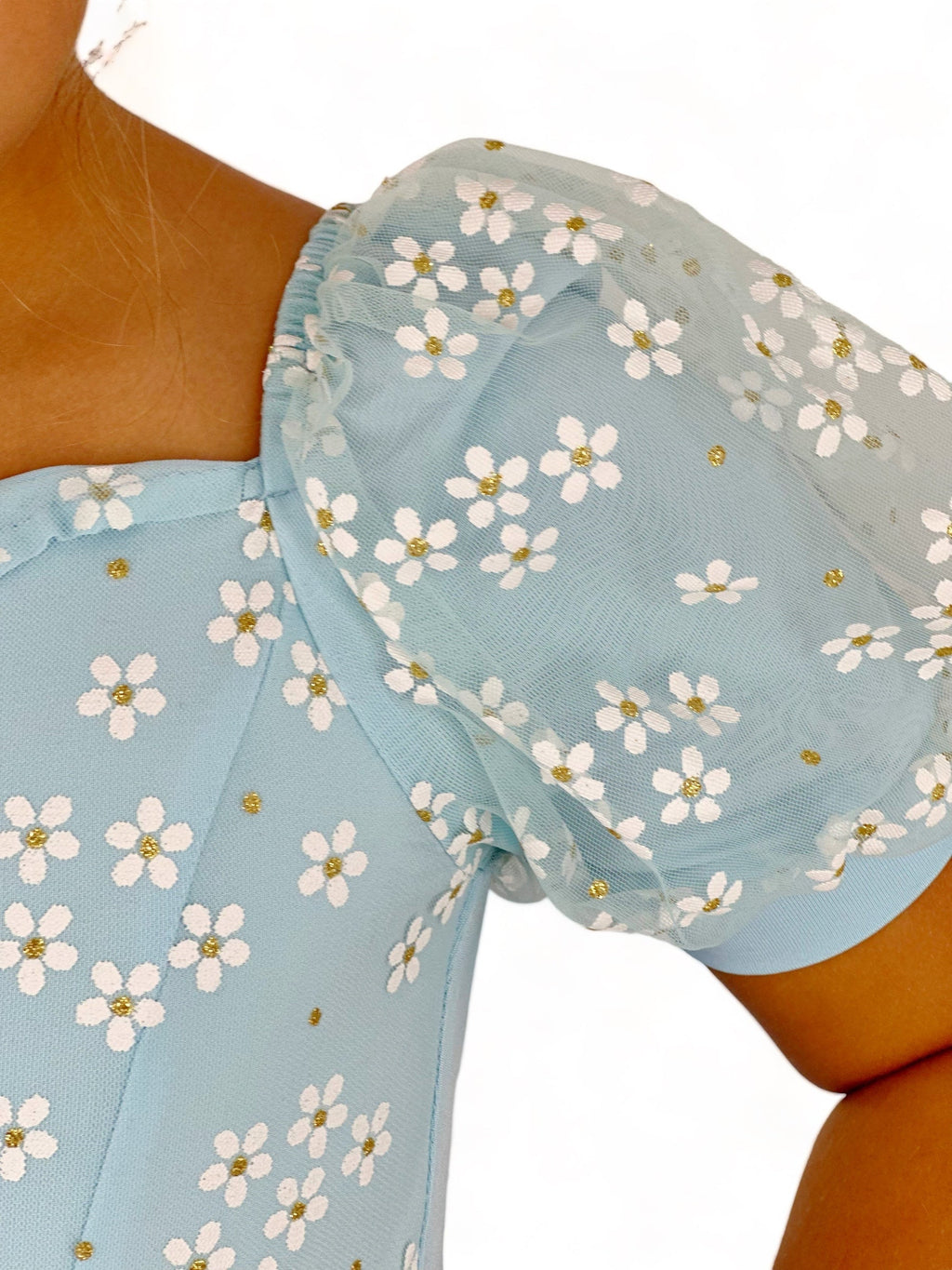 Spring floral blue tutu leotard- one piece