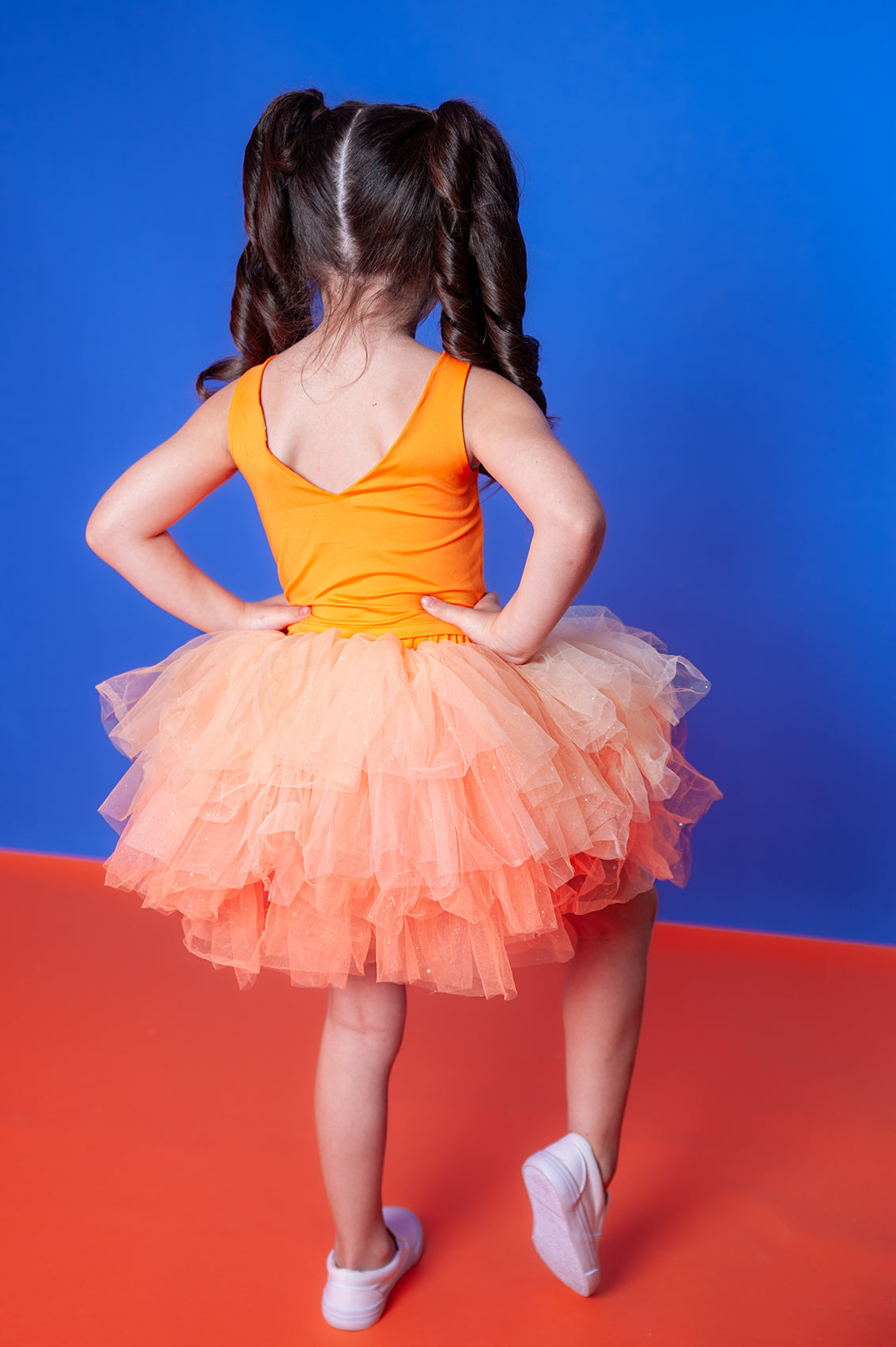 Orange two piece bamboo tutu set