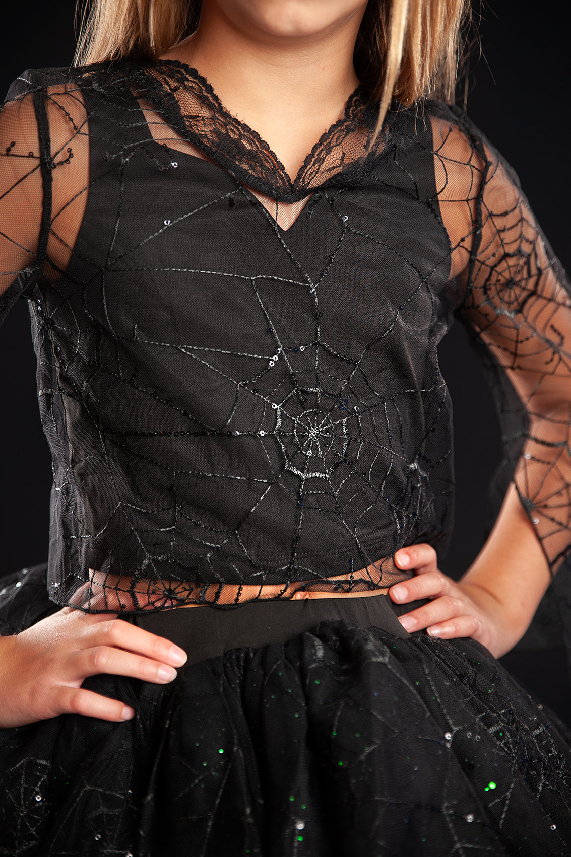 VEIL AND SPIDERWEB MESH TOP (NO TUTU)
