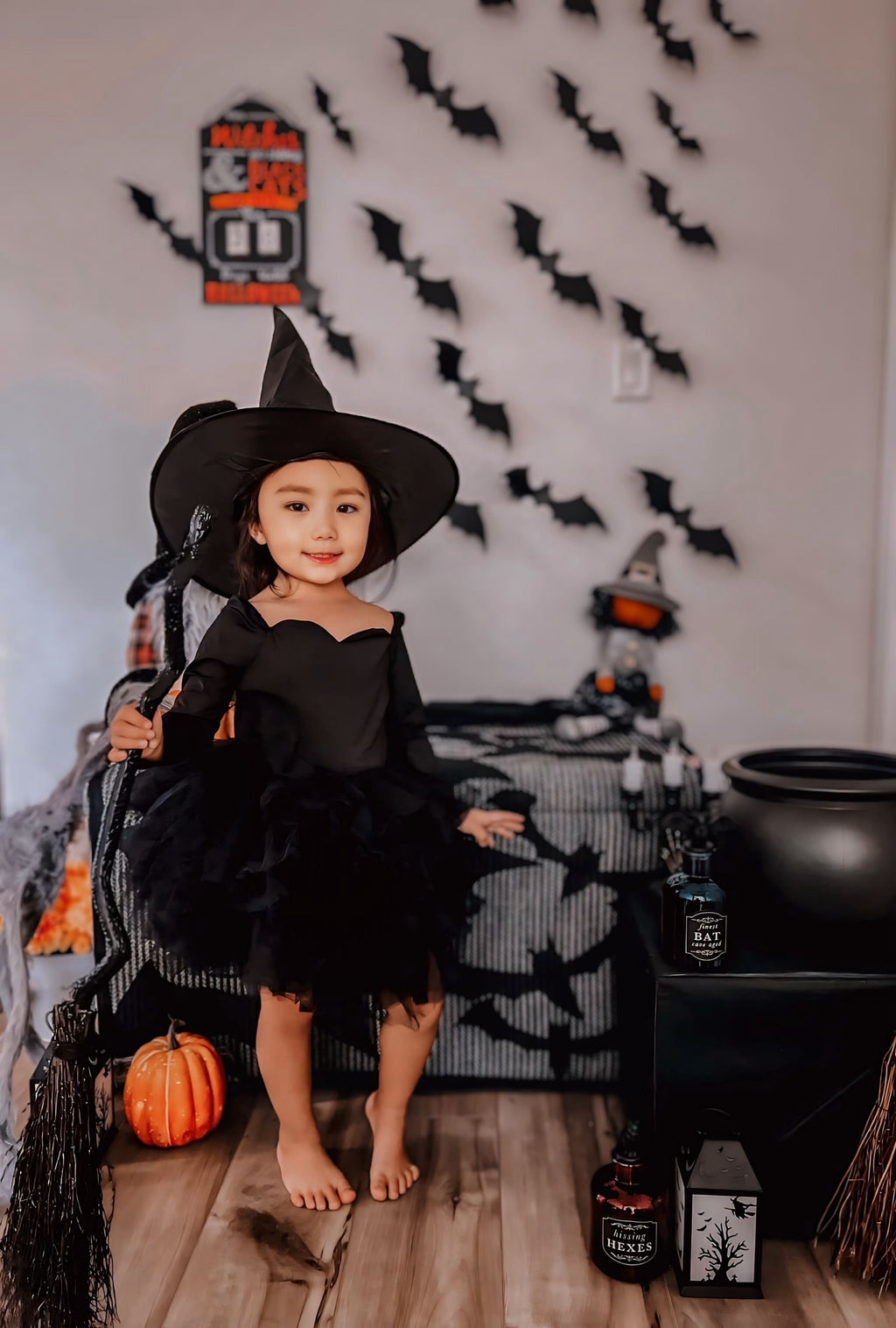 Long sleeve black soft tulle tutu leotard- one piece