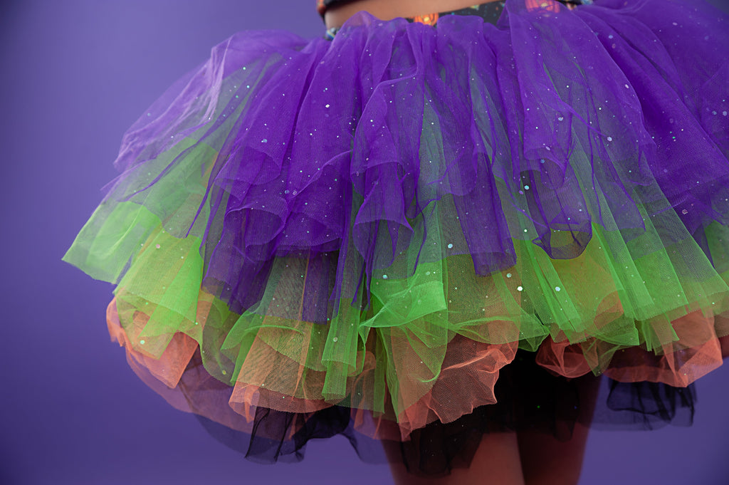 Nightmare before Christmas print two piece tutu set full coverage