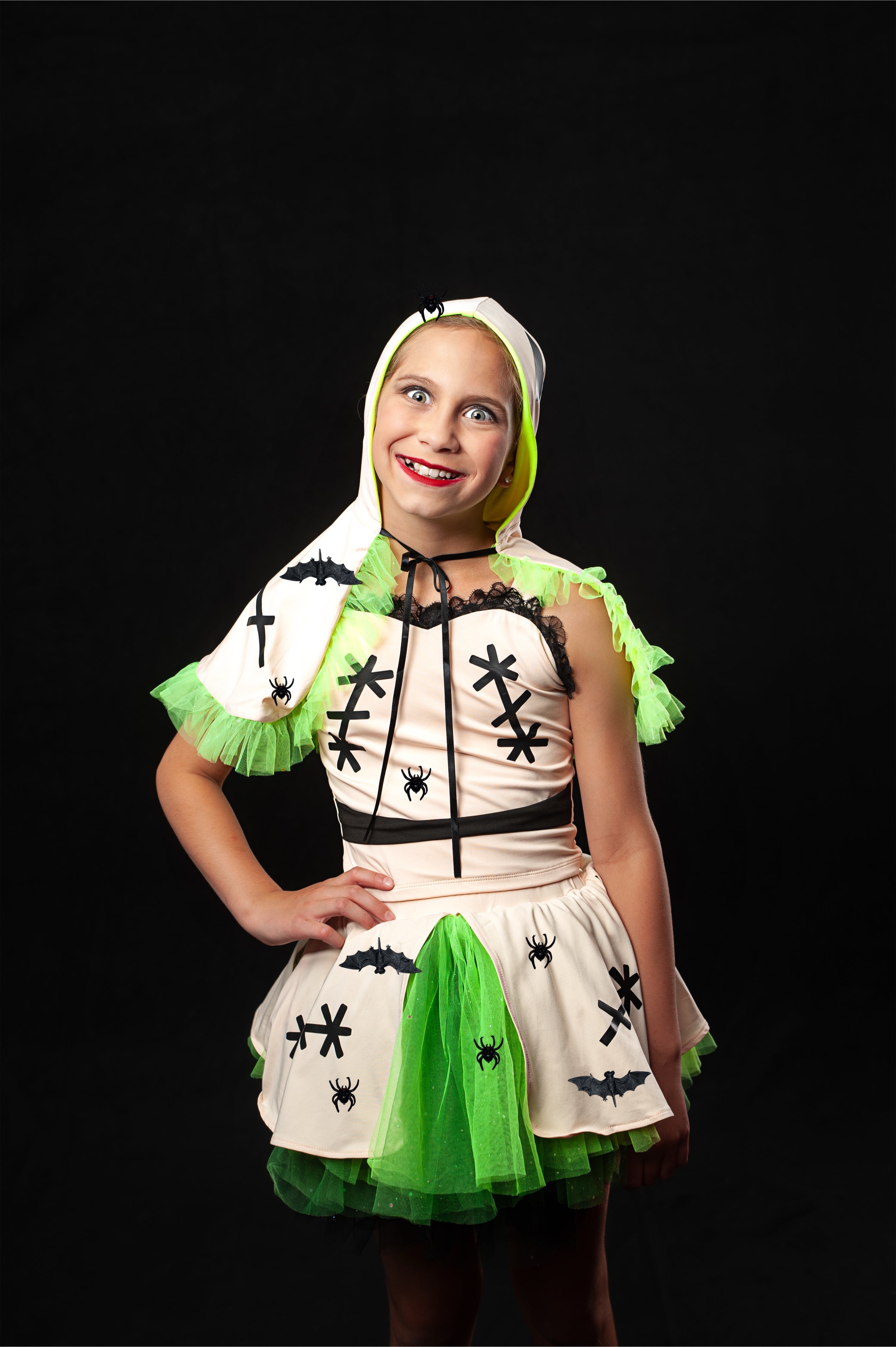 Oggie Boogie man three piece tutu set full coverage (cape included)