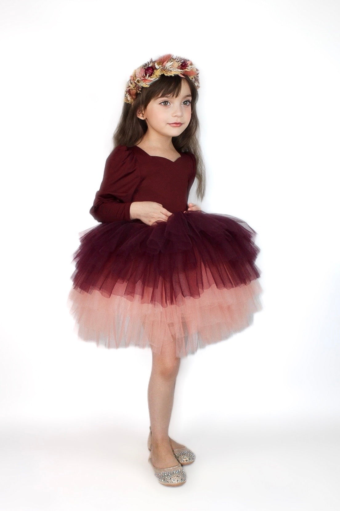 plum, pink soft tulle tutu Leo
