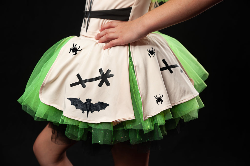 Oggie Boogie man three piece tutu set full coverage (cape included)