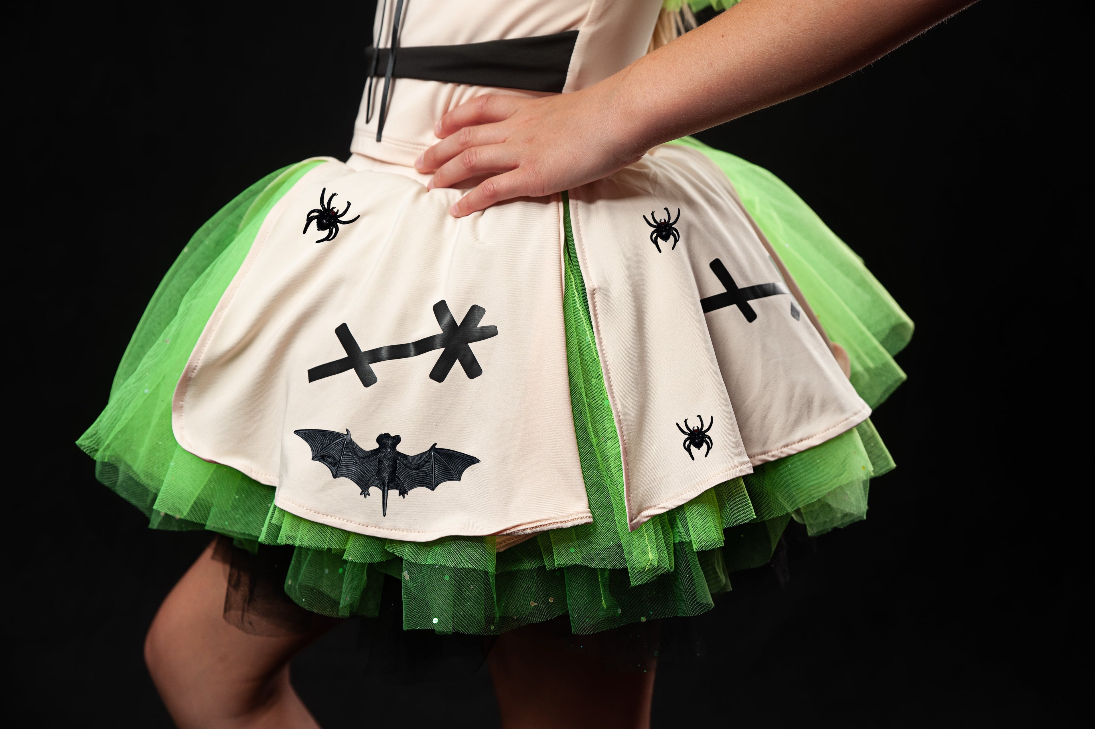 Oggie Boogie man three piece tutu set full coverage (cape included)