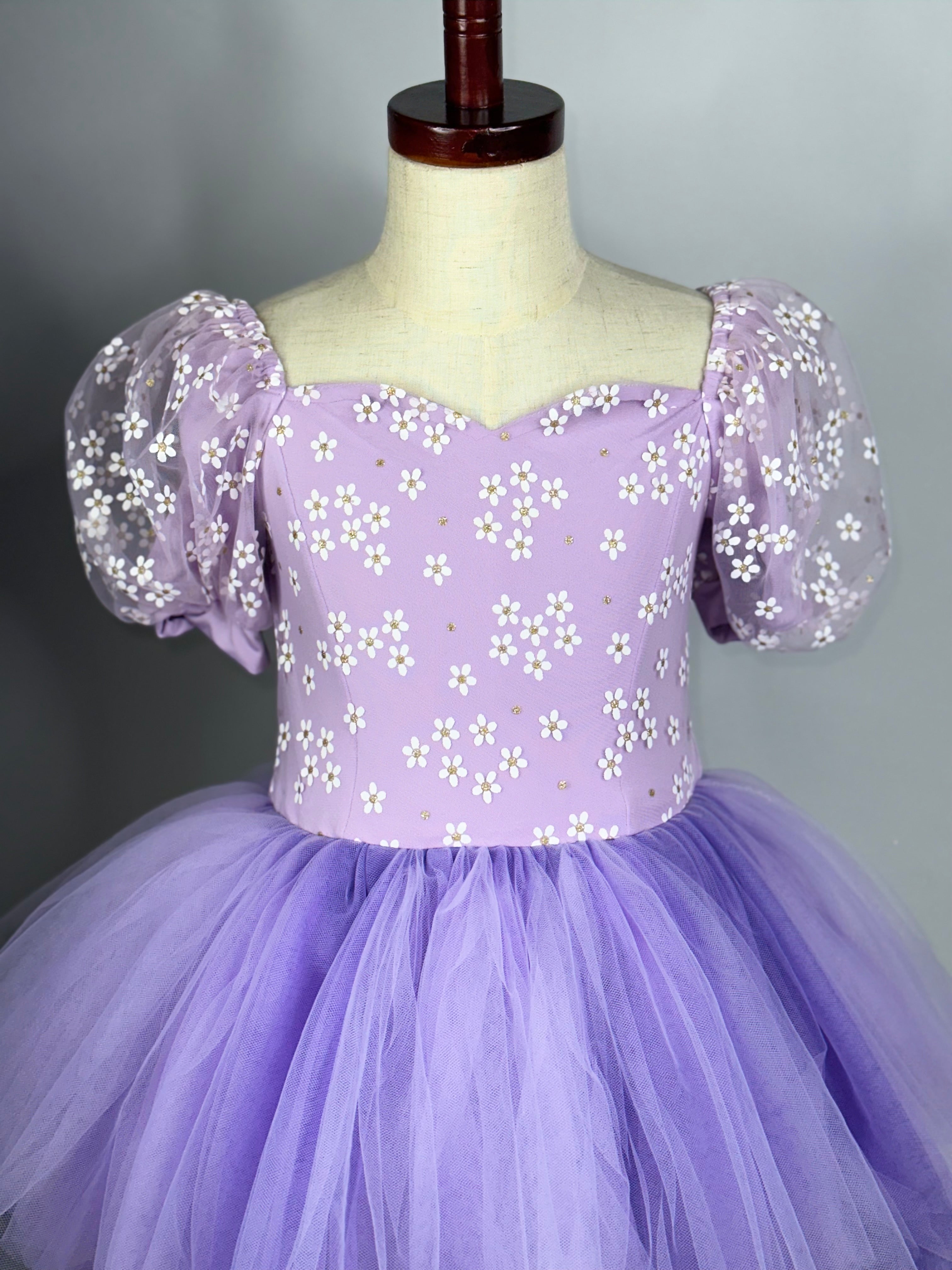 Spring floral lilac tutu leotard- one piece