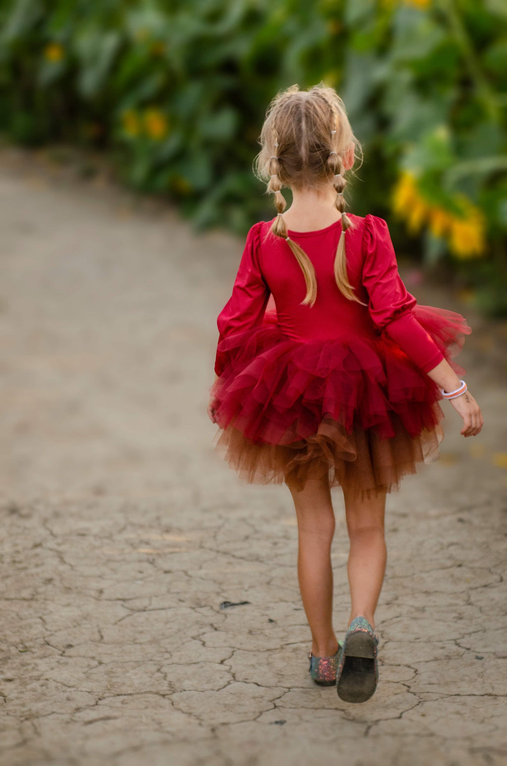 Wine ombré soft tulle tutu Leo one piece