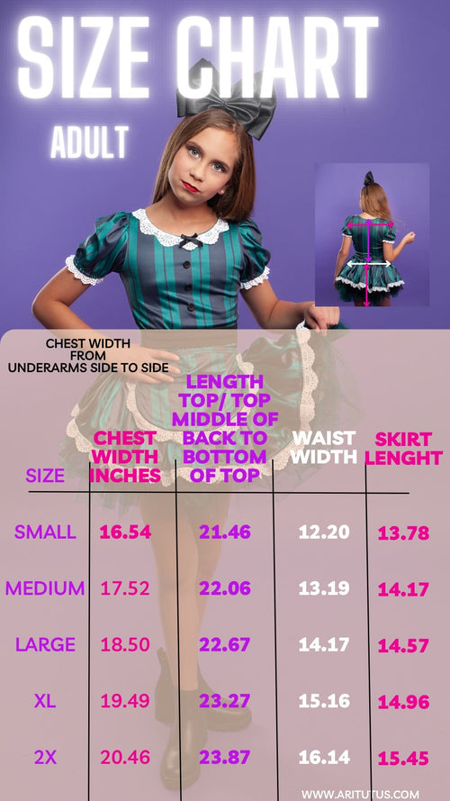 ADULT Haunted mansion three piece tutu set full coverage