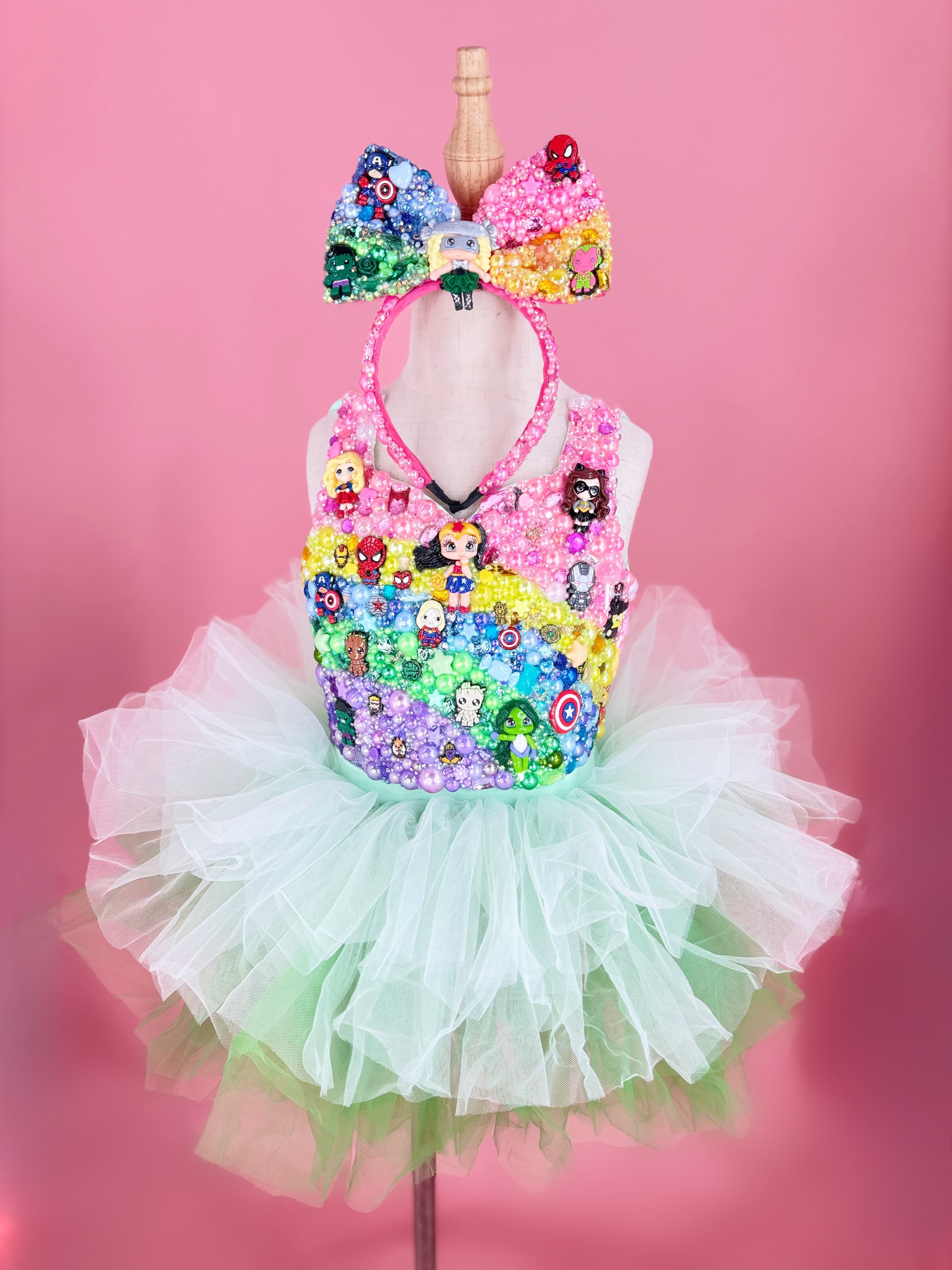 Gemmed ears headband or bow