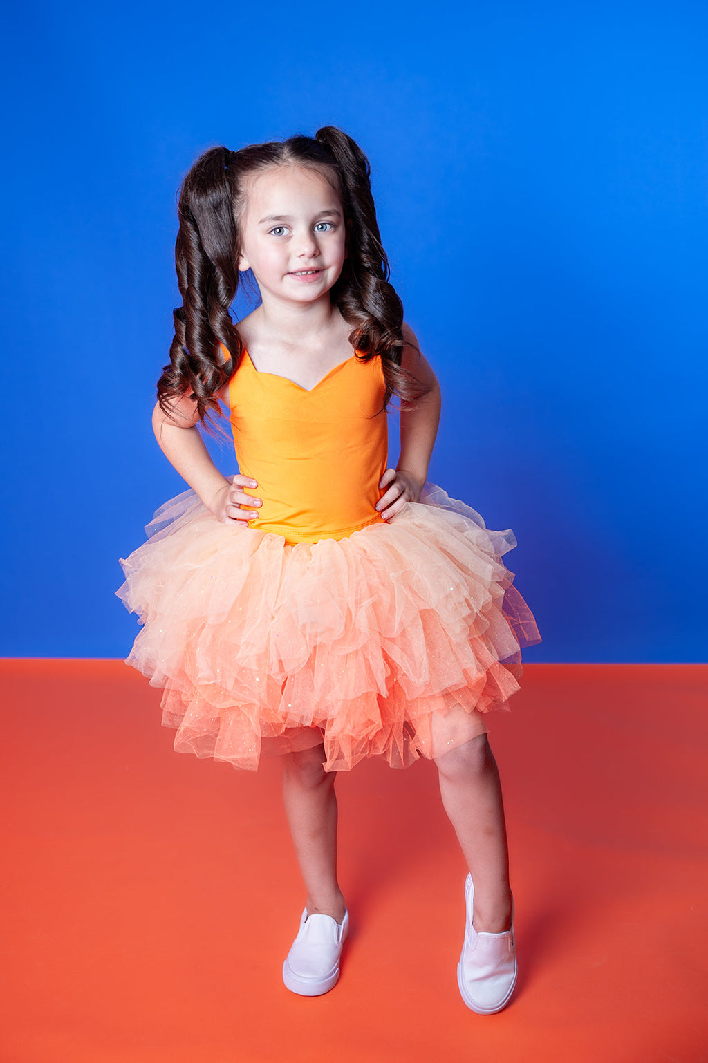 Orange two piece bamboo tutu set