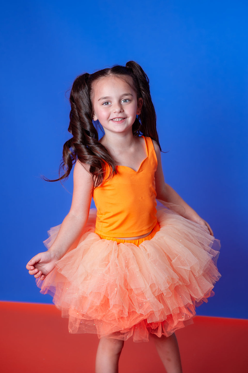 Orange two piece bamboo tutu set