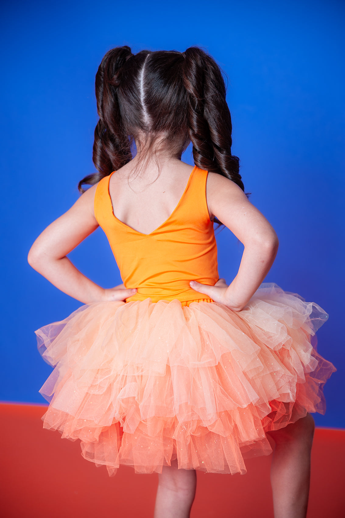 Orange two piece bamboo tutu set