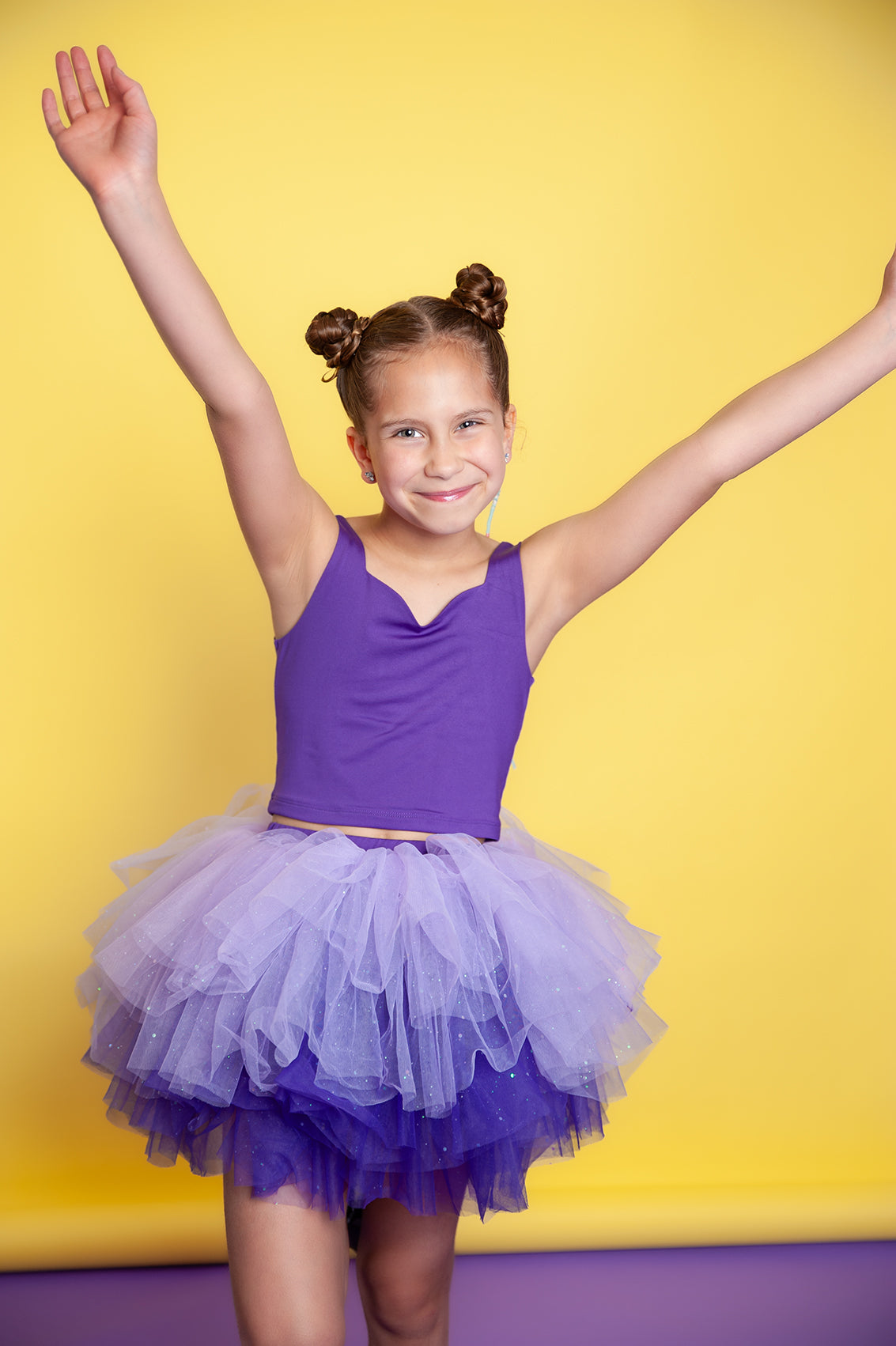 Purple two piece bamboo tutu set