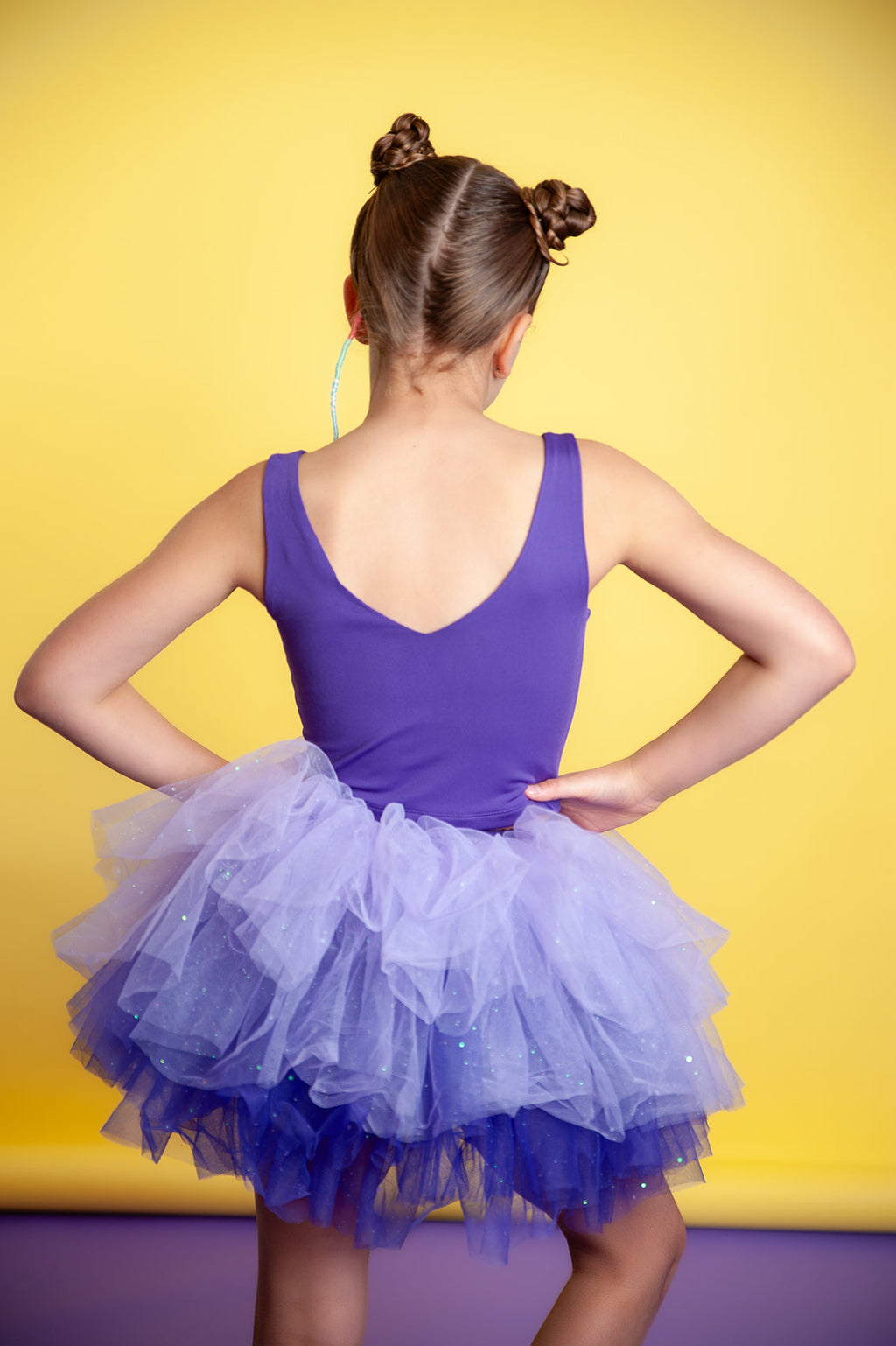Purple two piece bamboo tutu set