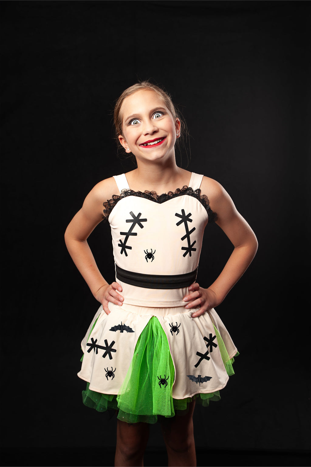 Oggie Boogie man three piece tutu set full coverage (cape included)