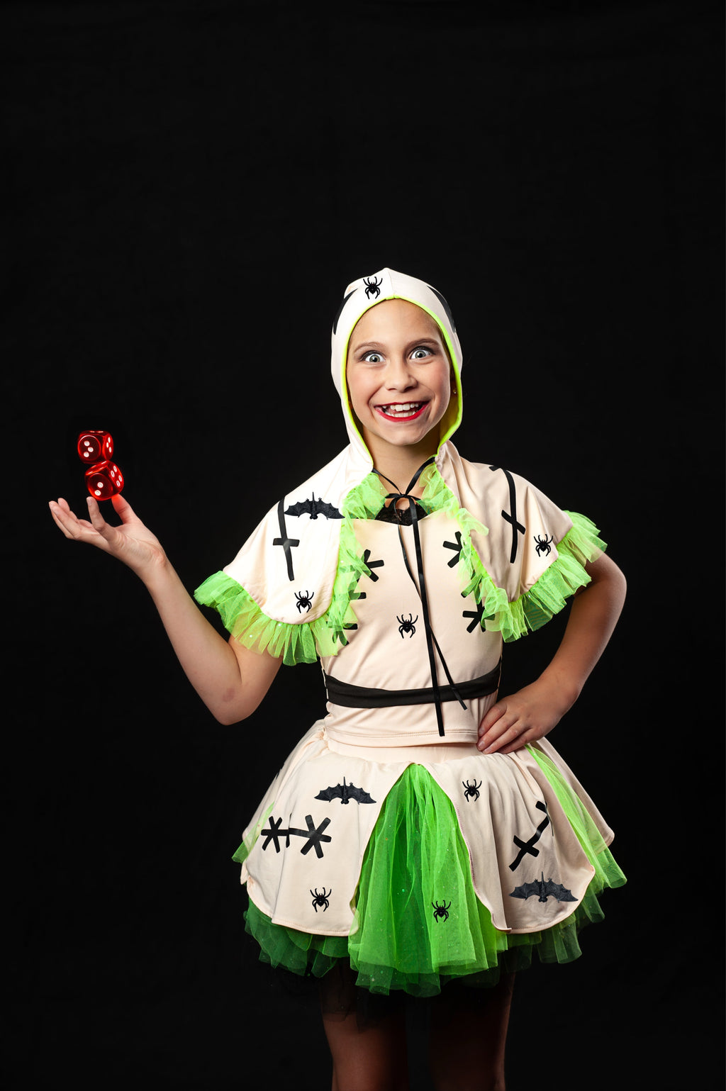 Oggie Boogie man three piece tutu set full coverage (cape included)