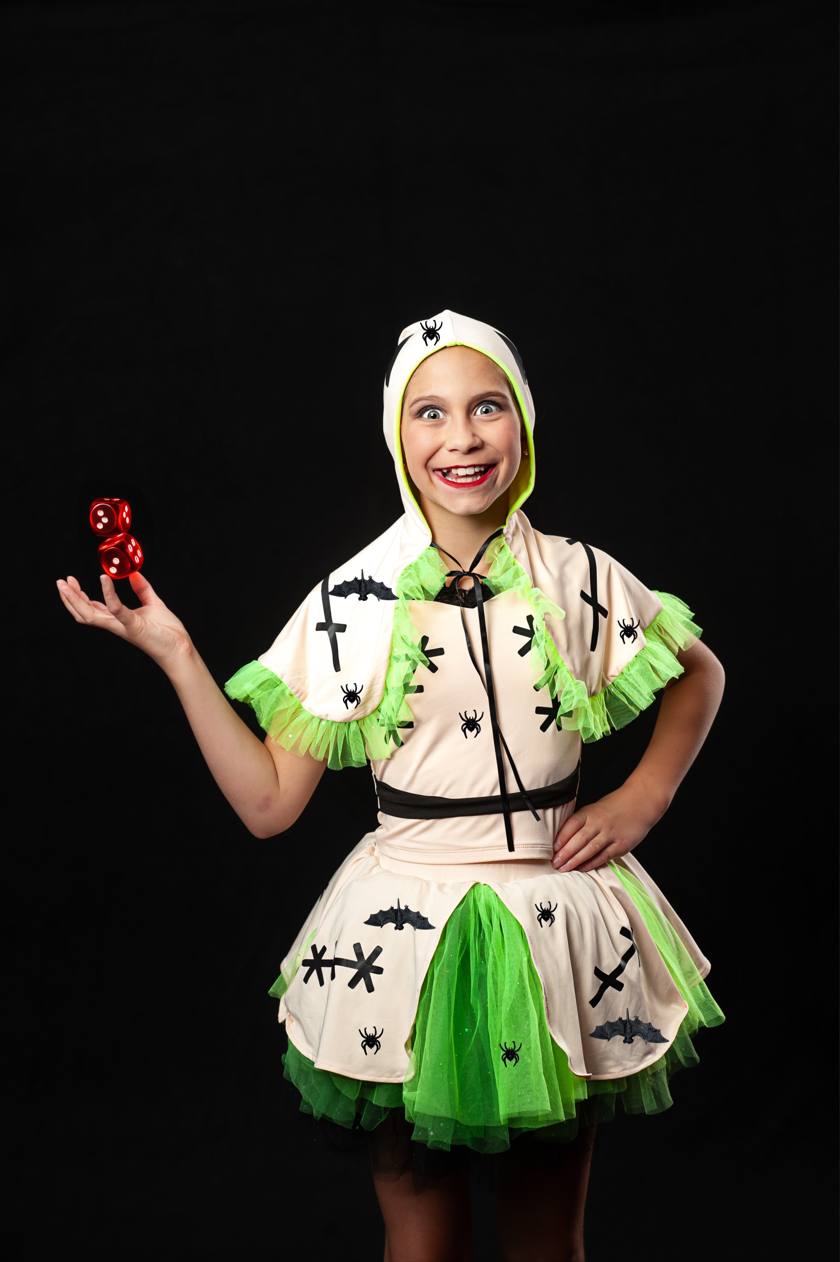 Oggie Boogie man three piece tutu set full coverage (cape included)