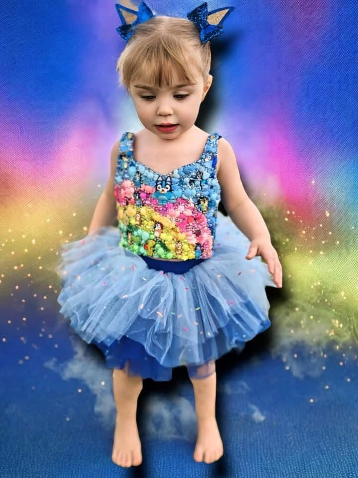 GEMMED TUTU LEOTARD (any theme)