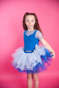 Royal blue sheer top only no tutu