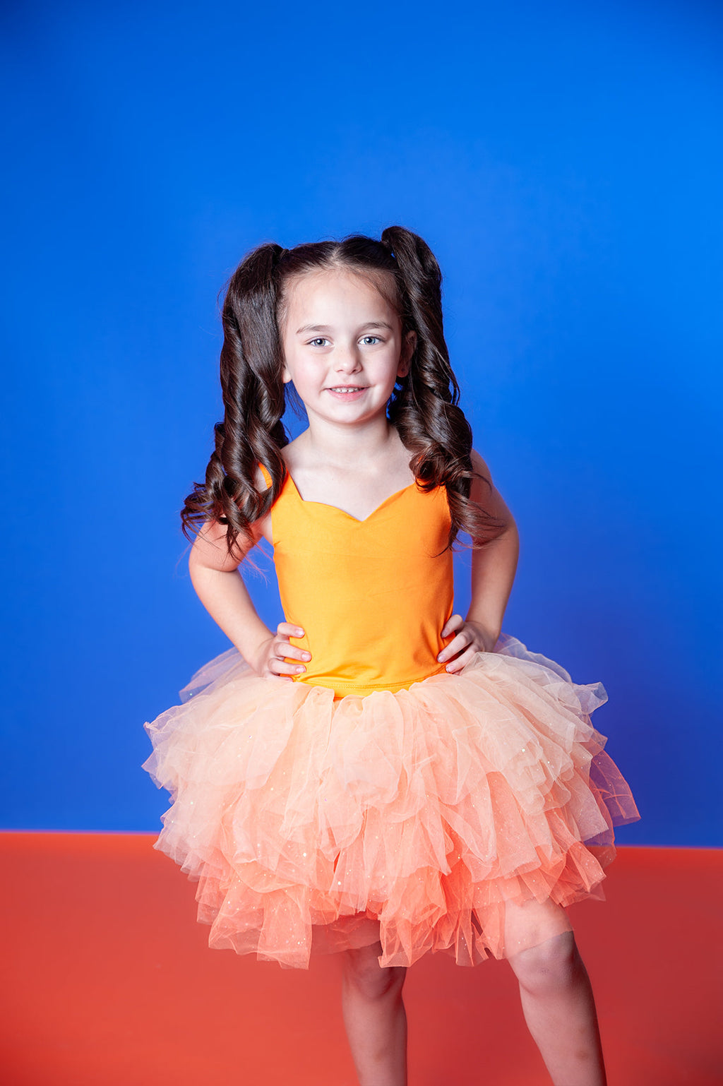 Orange two piece bamboo tutu set