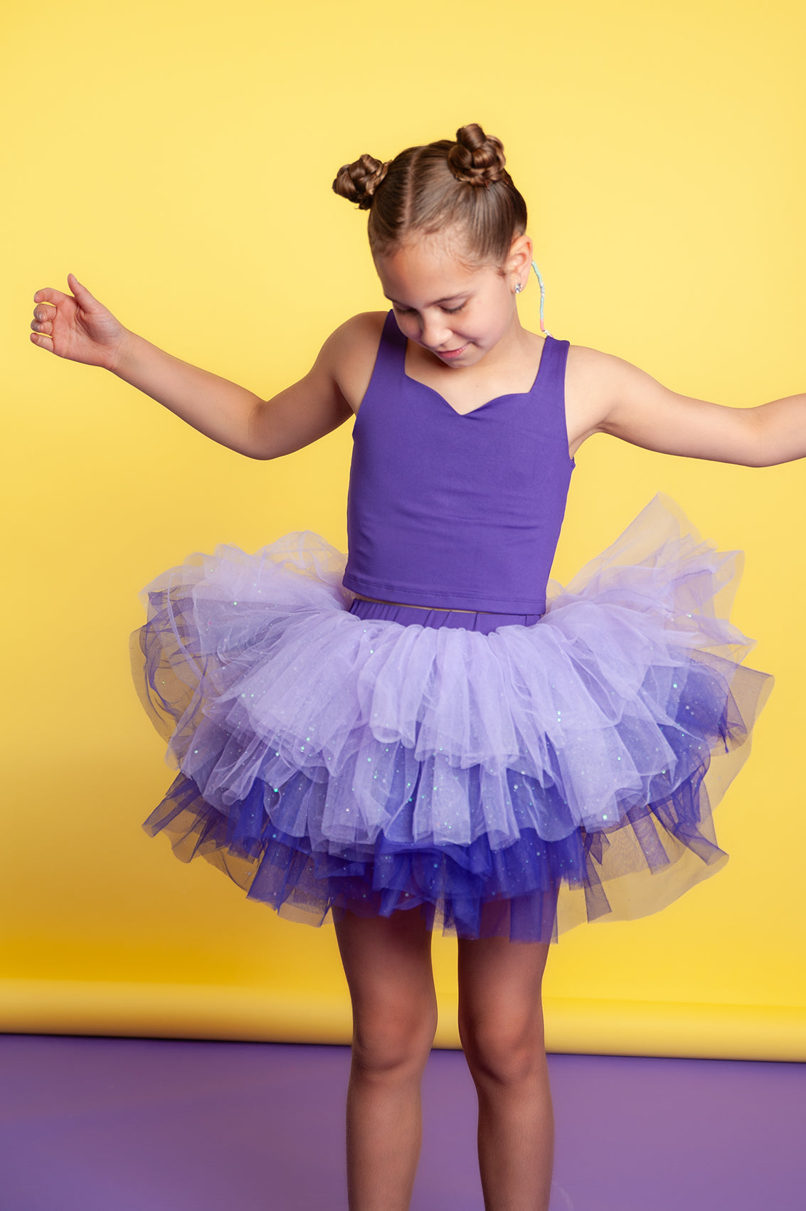 Purple two piece bamboo tutu set