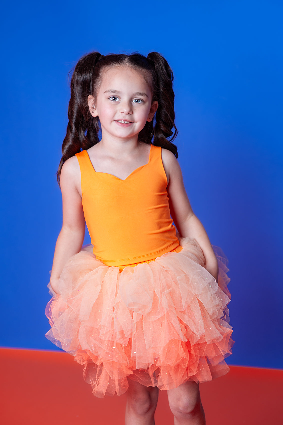 Orange two piece bamboo tutu set