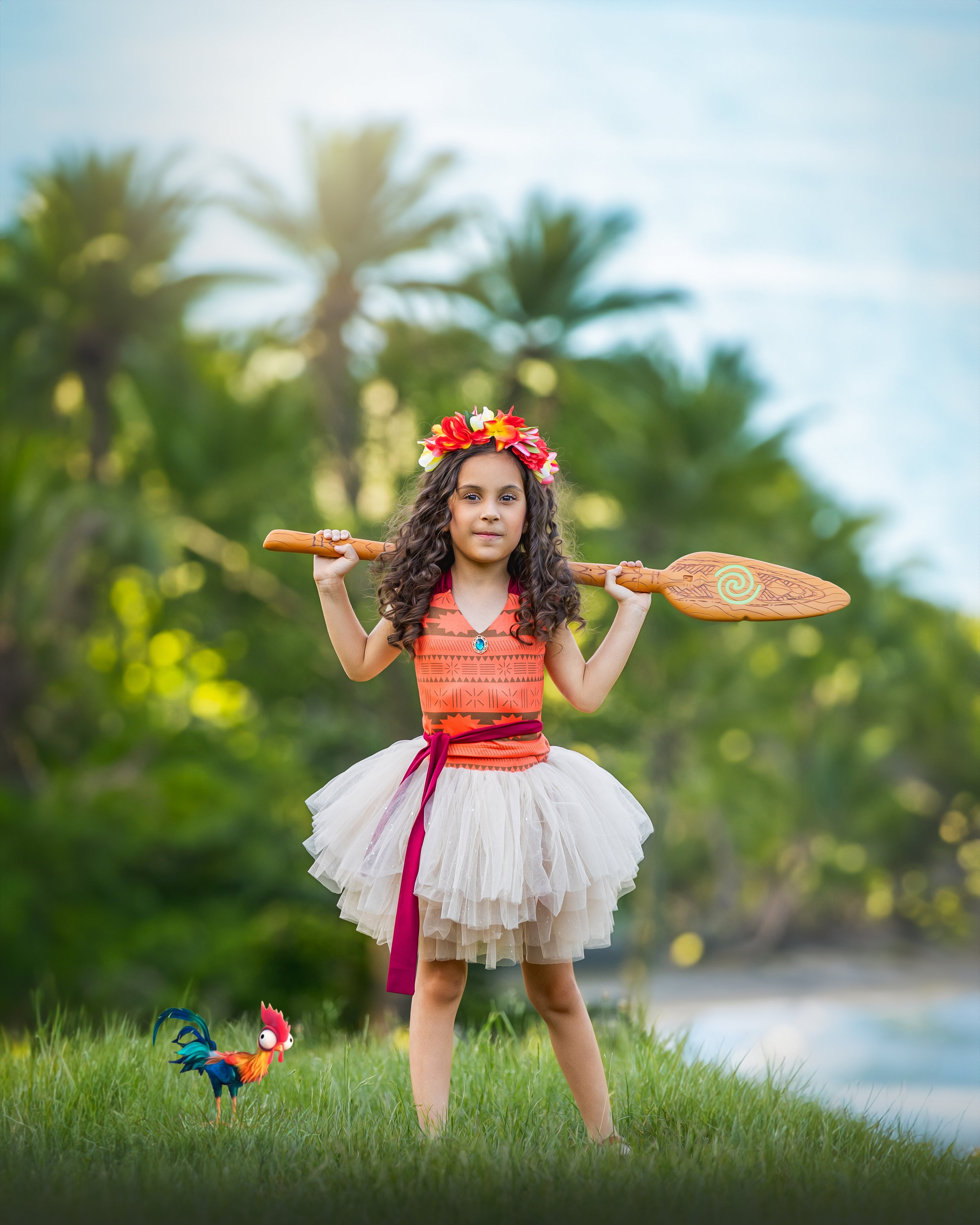 Moana Bamboo tutu set-  NOT READY TO SHIP-