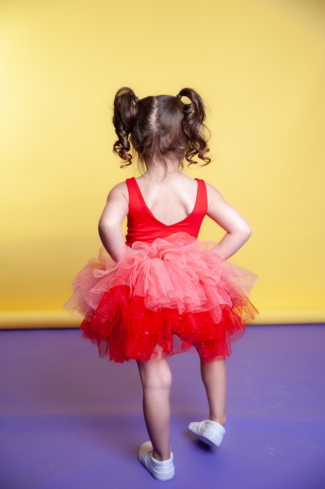 Red two piece bamboo tutu set
