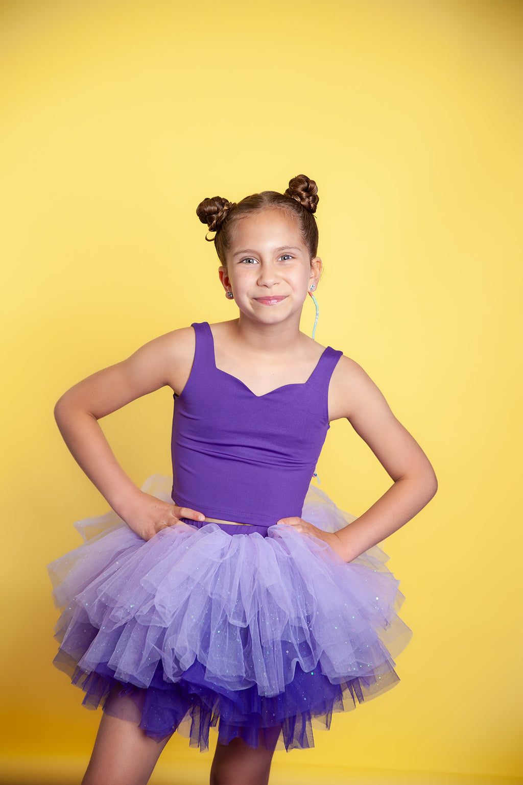 Purple two piece bamboo tutu set
