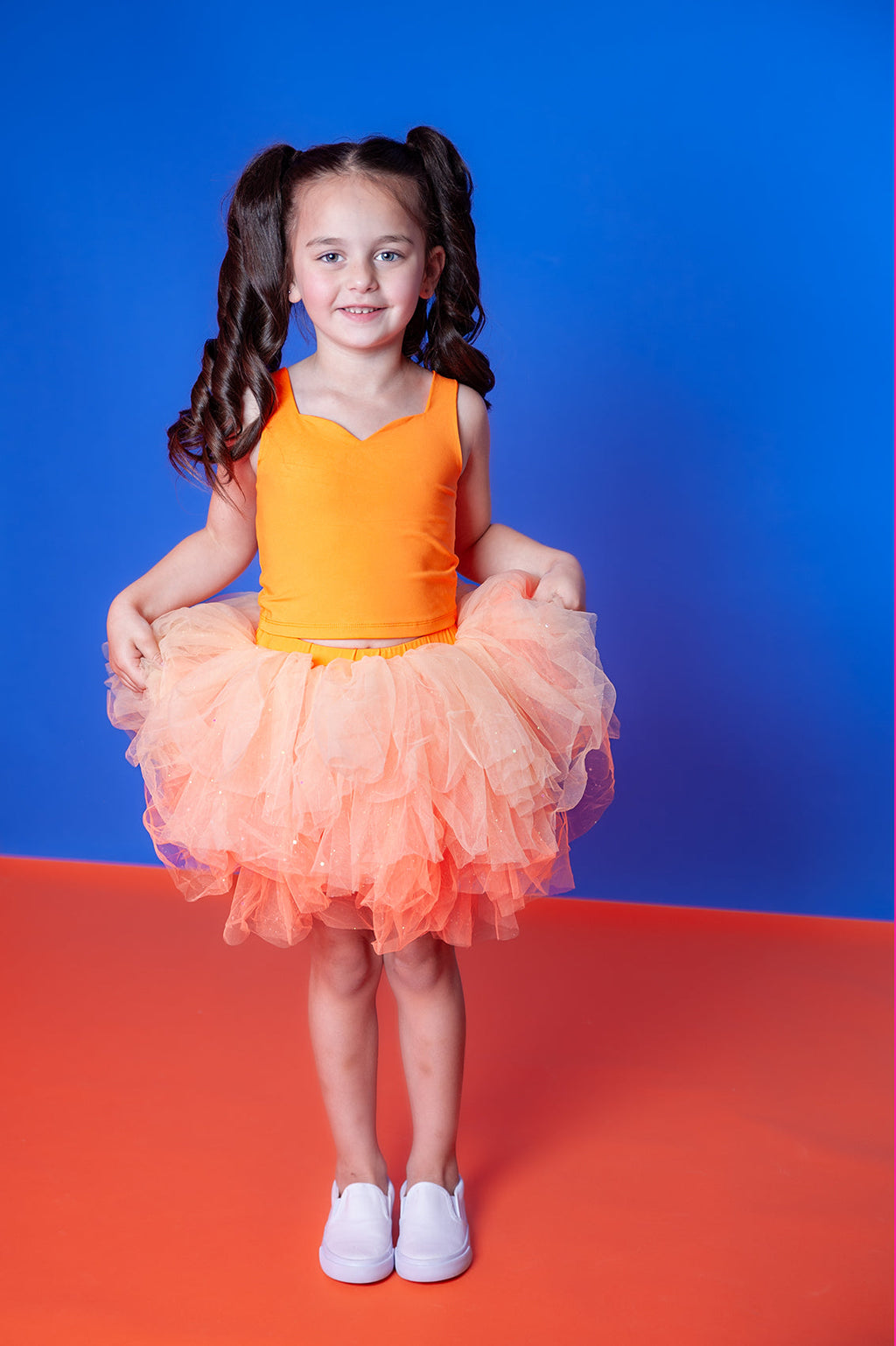 Orange two piece bamboo tutu set