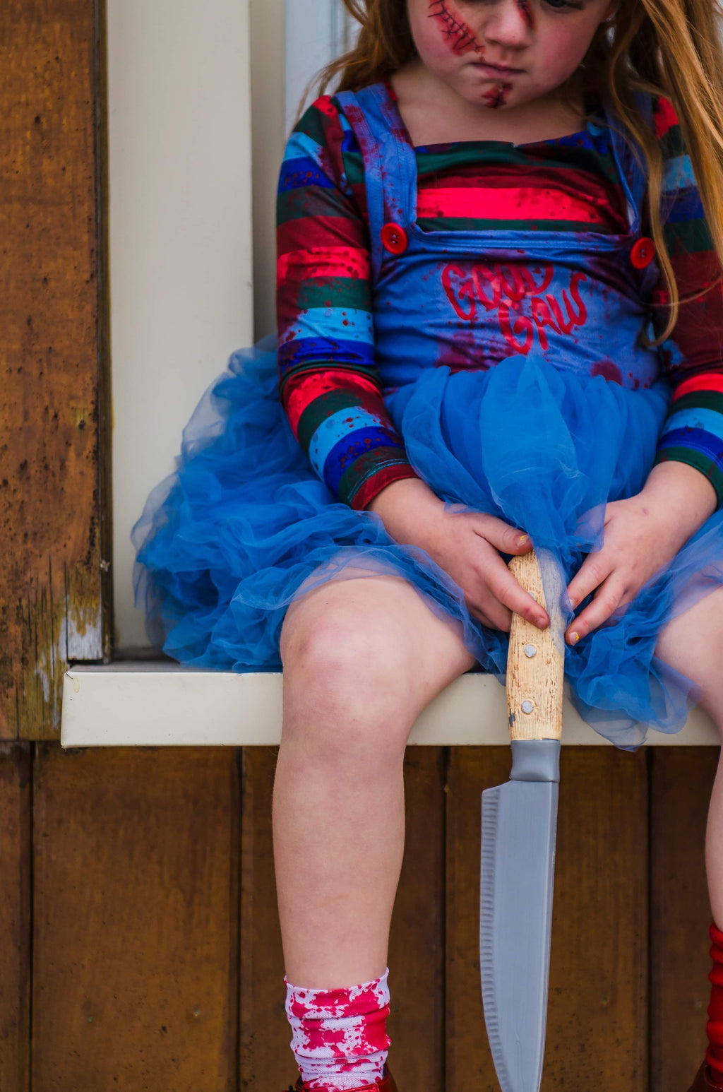 Chucky inspired tutu leotard TWO PIECE FULL COVERAGE TOP